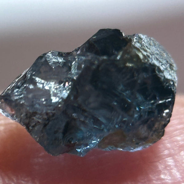 Cobalt Spinel, 1.86ct, Mahenge, Tanzania, Untreated Unheated, crack down the middle