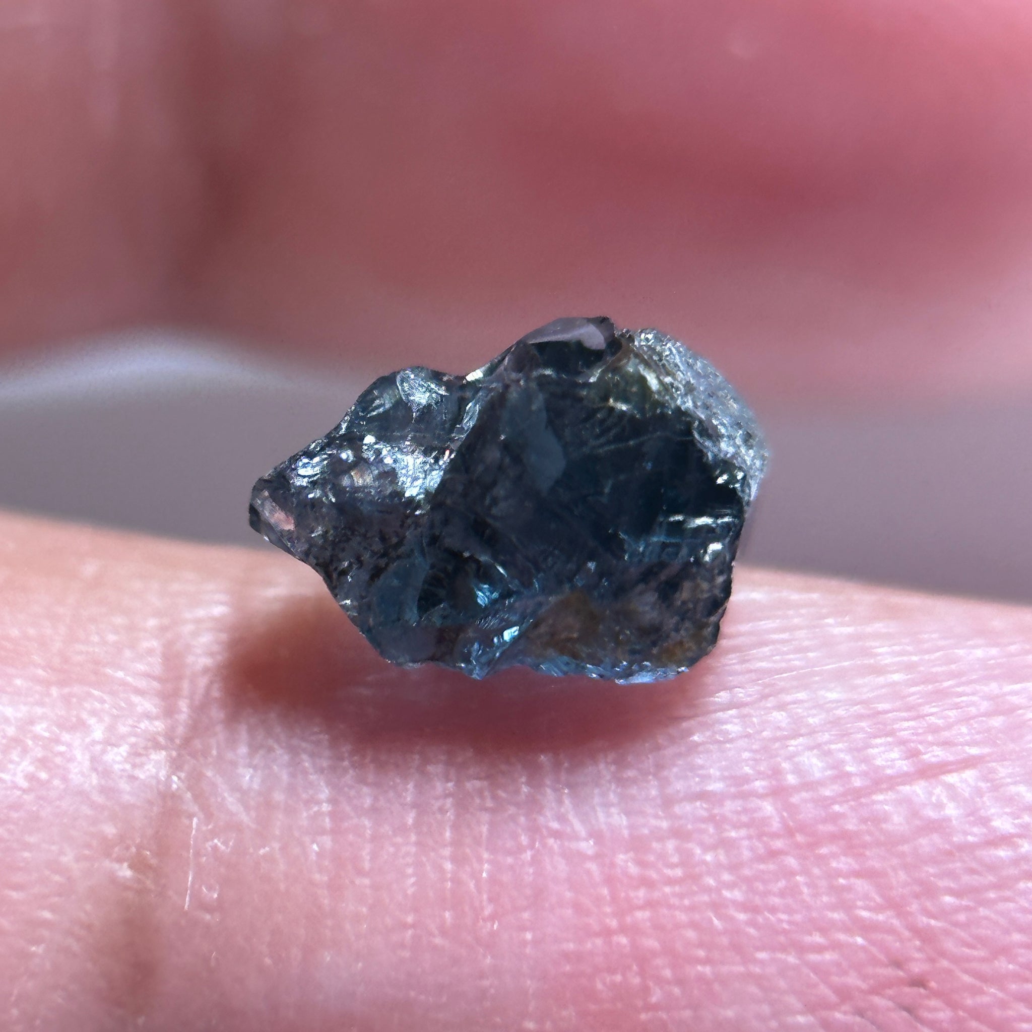 Cobalt Spinel, 1.86ct, Mahenge, Tanzania, Untreated Unheated, crack down the middle