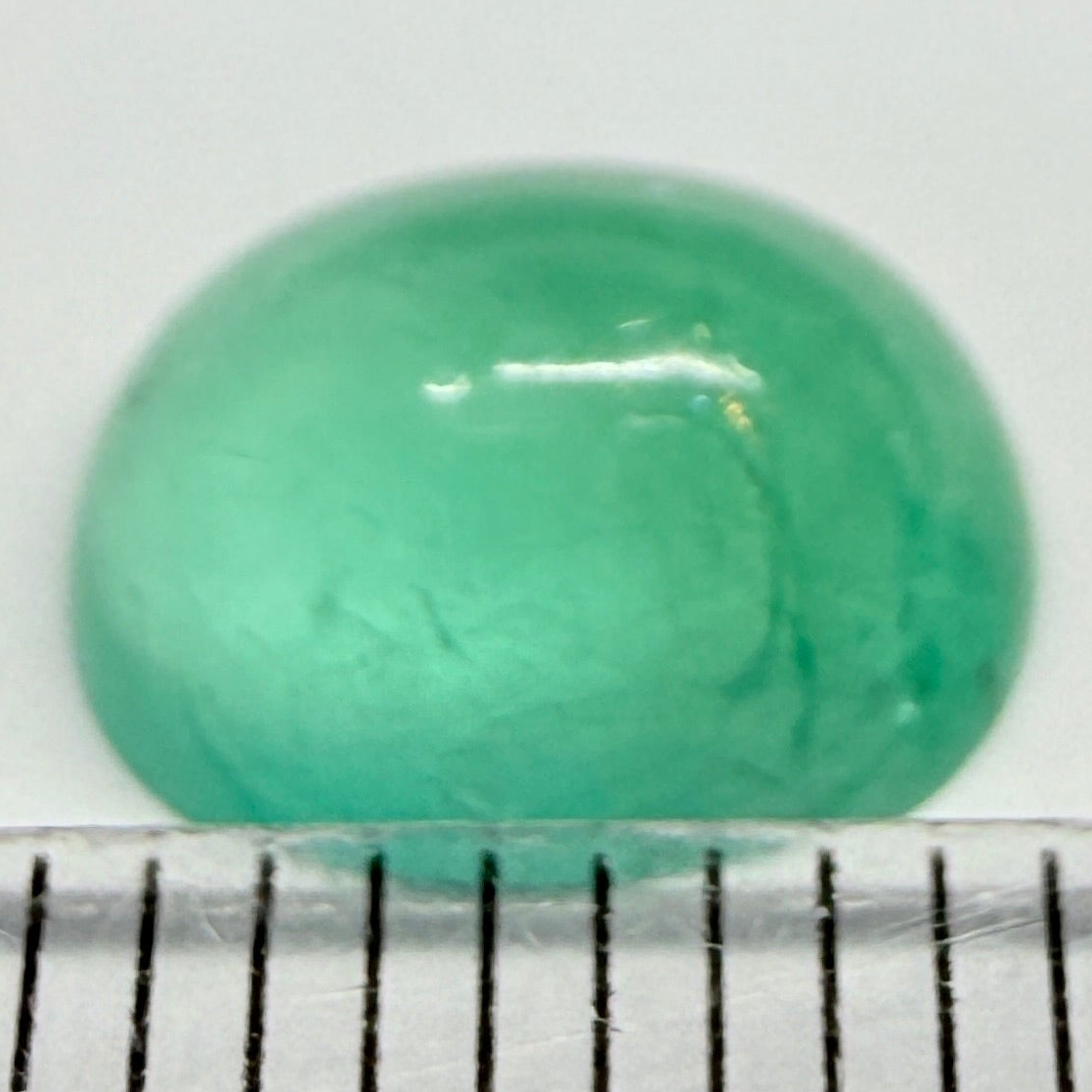 Tanzanian Emerald, 2.03ct, NO OIL, Untreated Unheated, slight chip at the bottom, circled