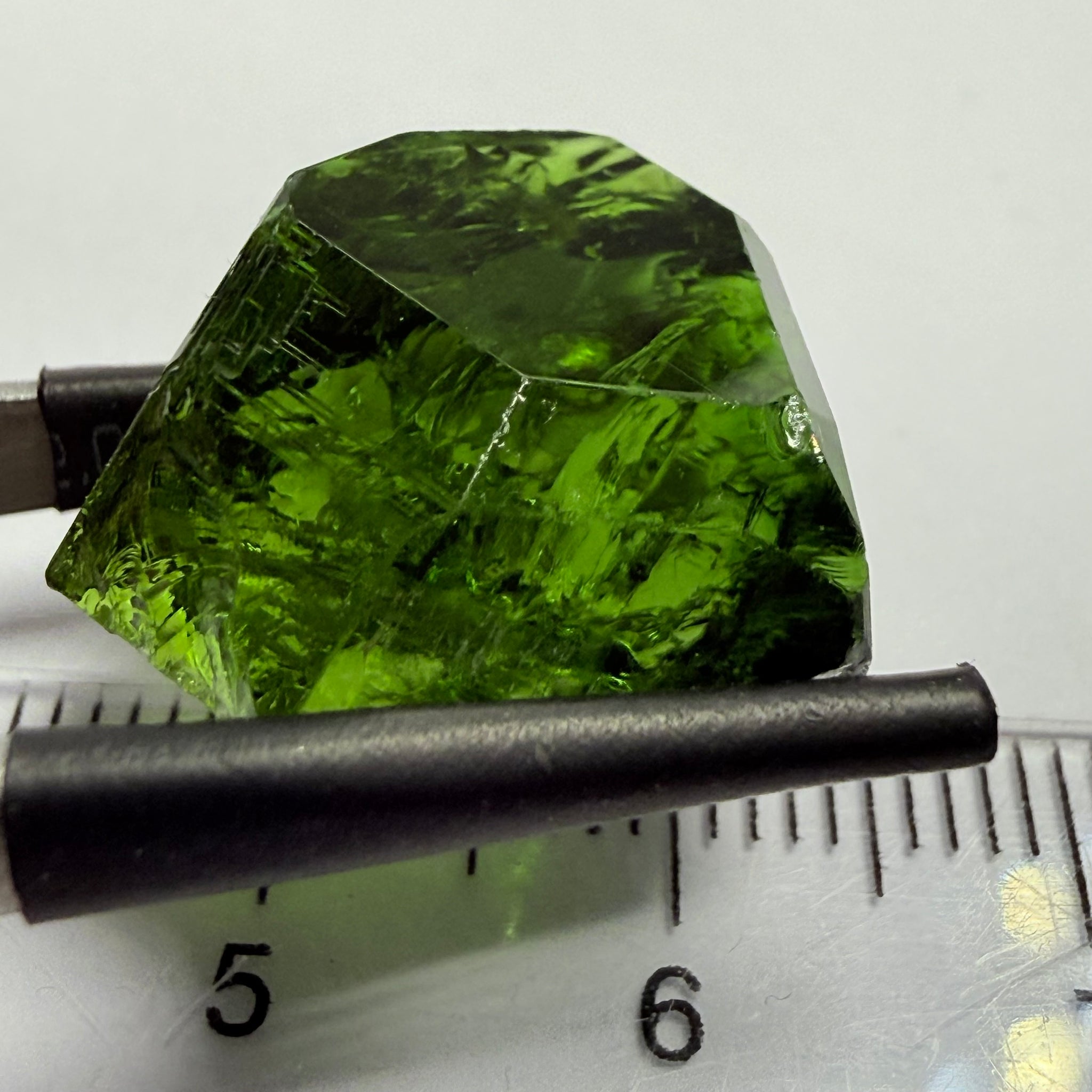 Chrome Tourmaline Crystal, 21.78ct, Landanai, Tanzania, Untreated Unheated