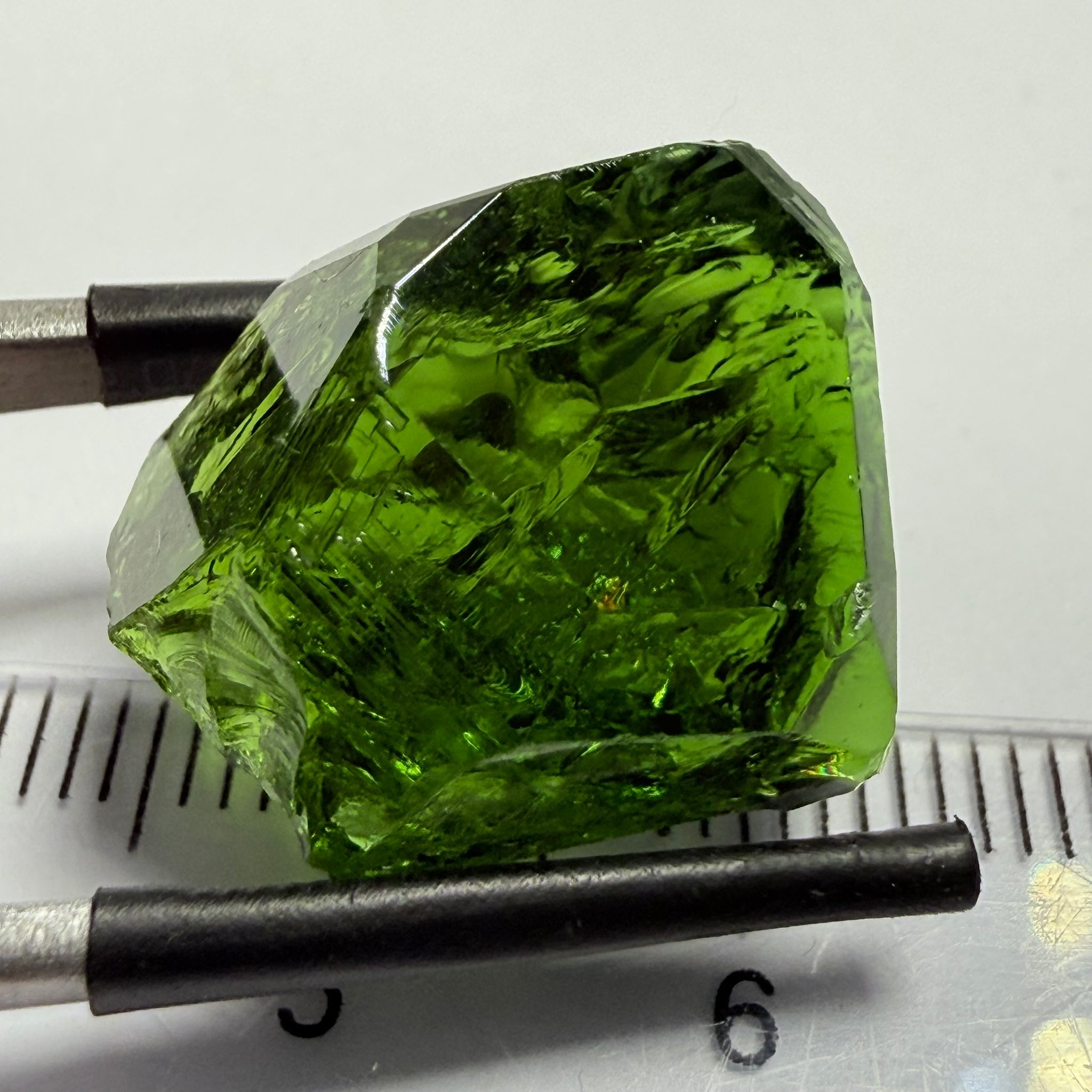 Chrome Tourmaline Crystal, 21.78ct, Landanai, Tanzania, Untreated Unheated