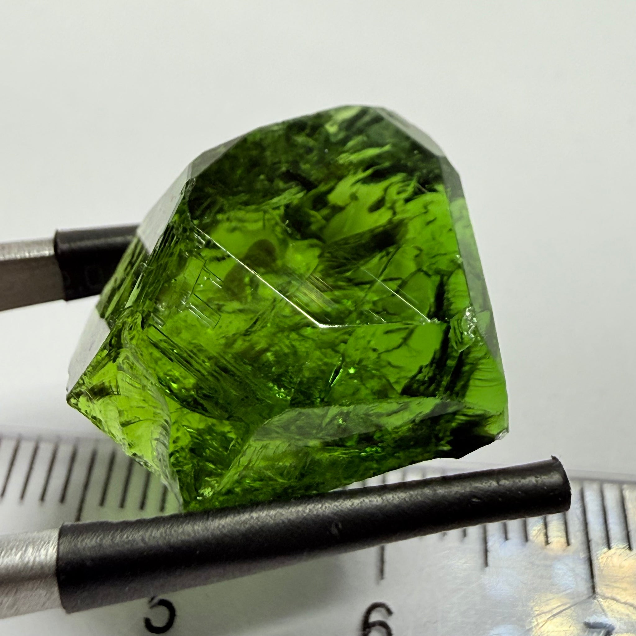 Chrome Tourmaline Crystal, 21.78ct, Landanai, Tanzania, Untreated Unheated