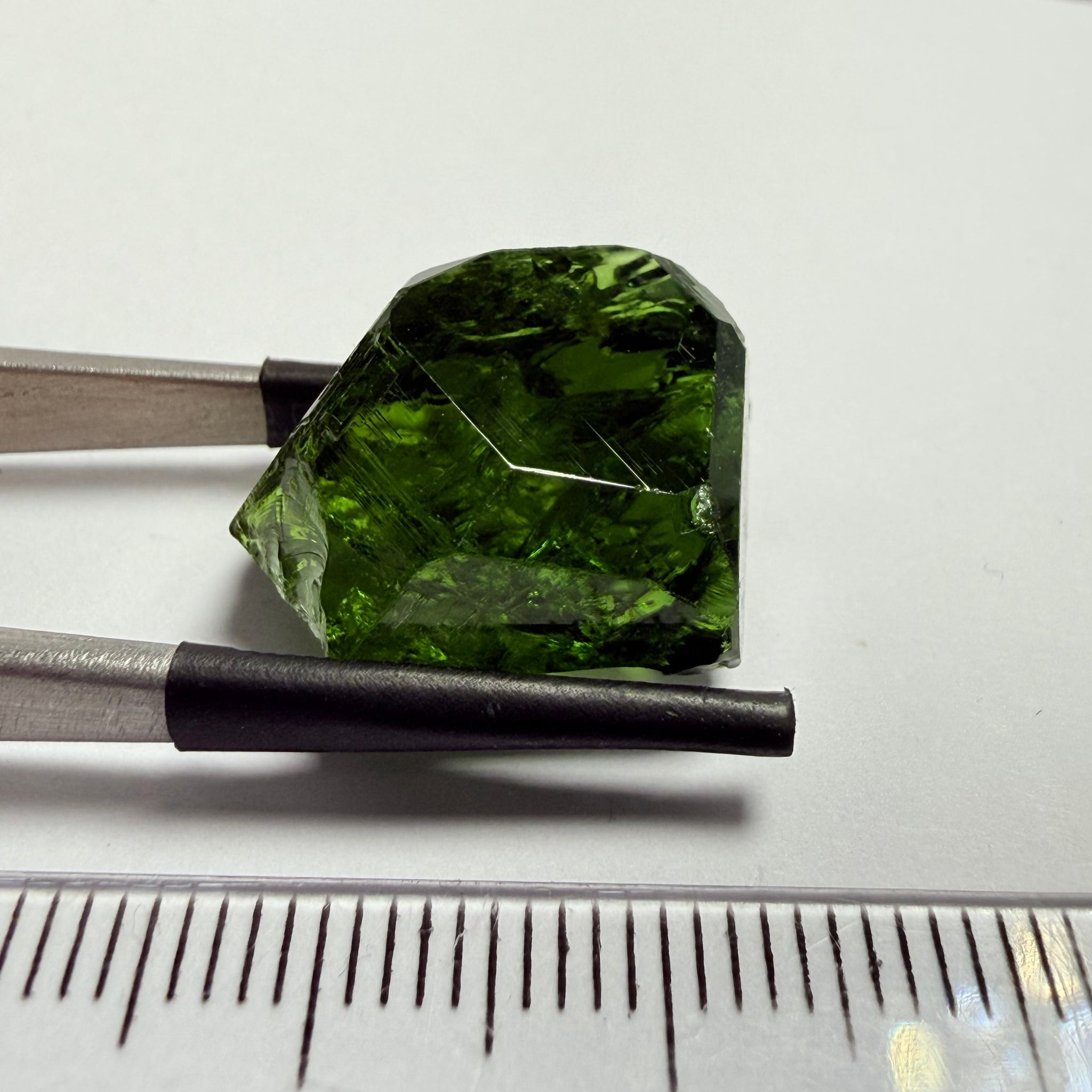 Chrome Tourmaline Crystal, 21.78ct, Landanai, Tanzania, Untreated Unheated