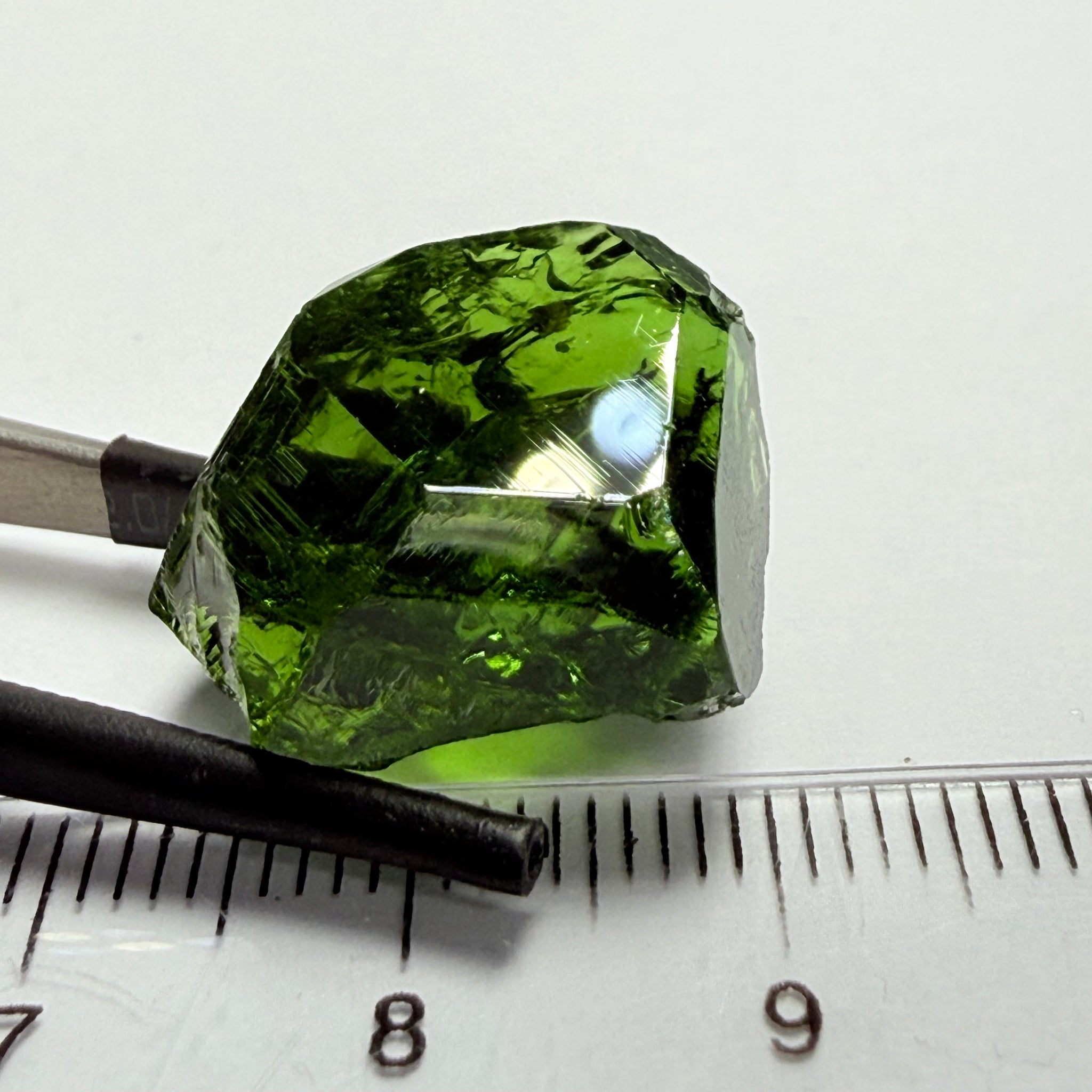 Chrome Tourmaline Crystal, 21.78ct, Landanai, Tanzania, Untreated Unheated