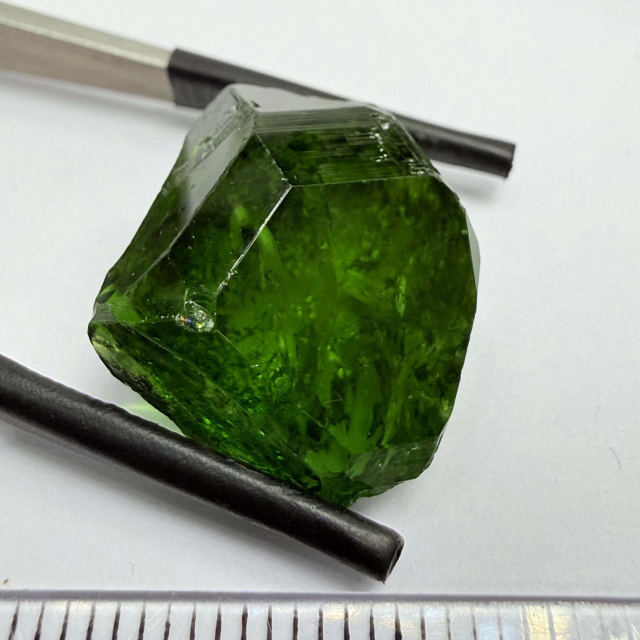 Chrome Tourmaline Crystal, 21.78ct, Landanai, Tanzania, Untreated Unheated