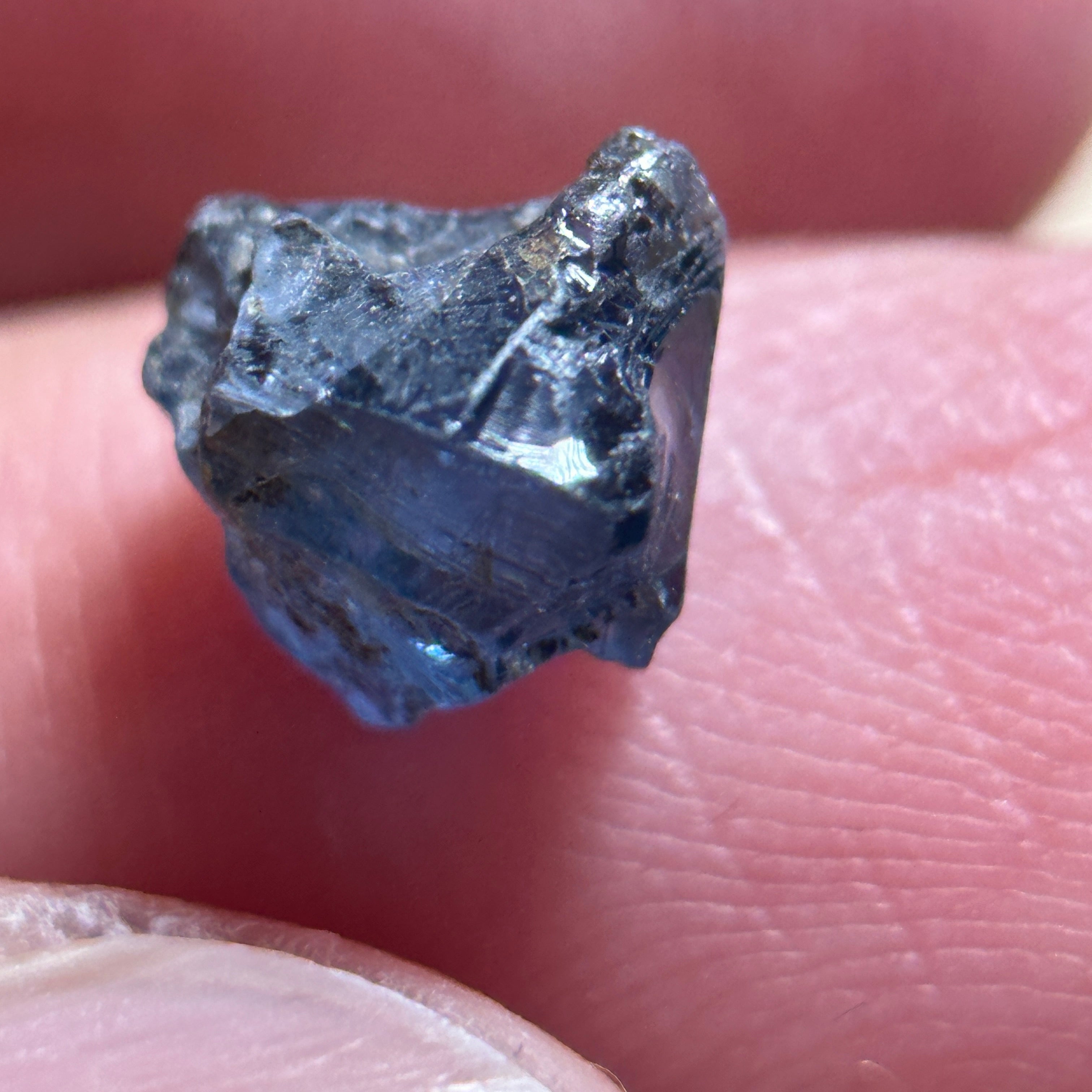 2.20ct Cobalt Spinel, Mahenge, Tanzania, Untreated Unheated, dividing cracks plus heavily included, specimen grade only