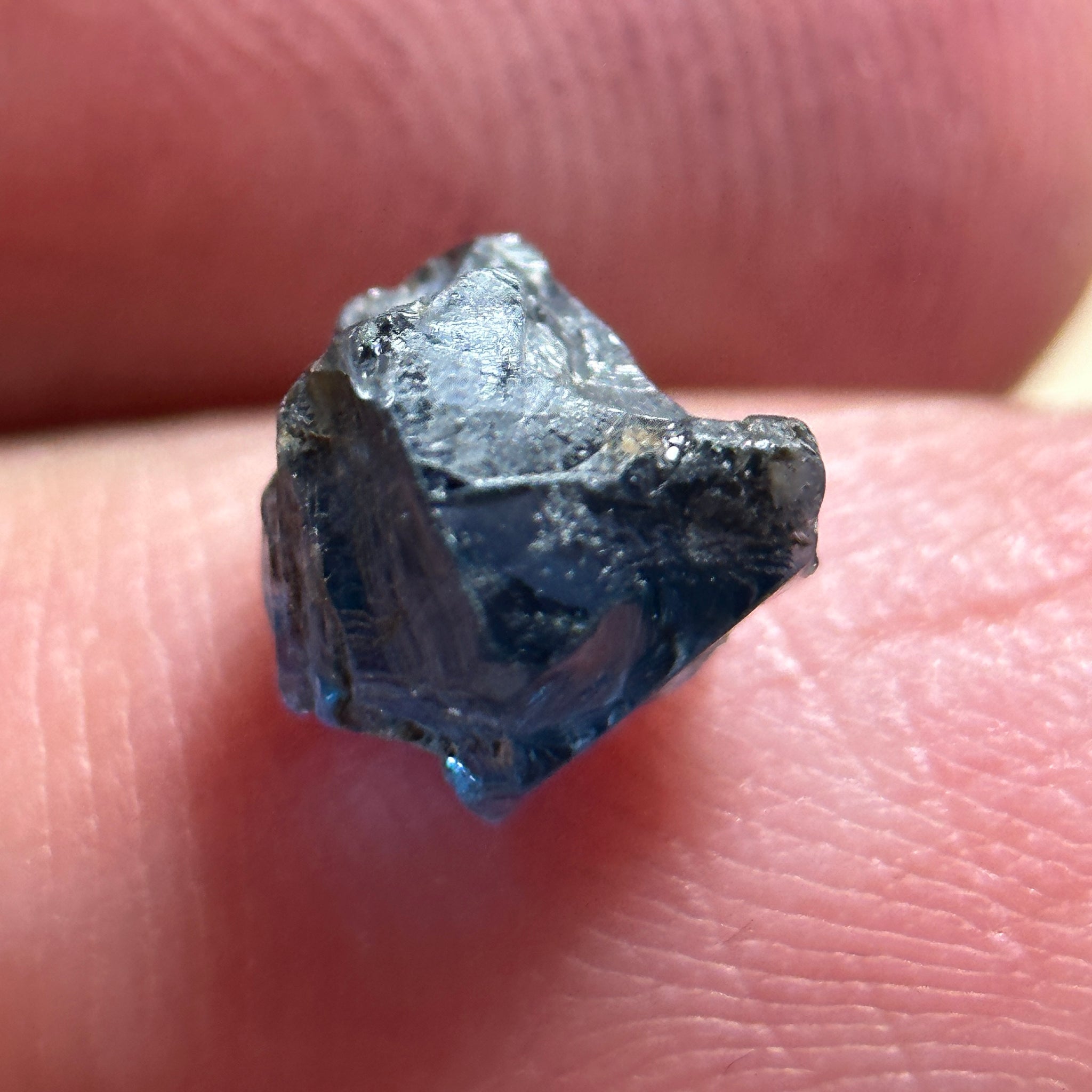 Cobalt Spinel, 2.20ct, Mahenge, Tanzania, Untreated Unheated, dividing cracks plus heavily included, specimen grade only