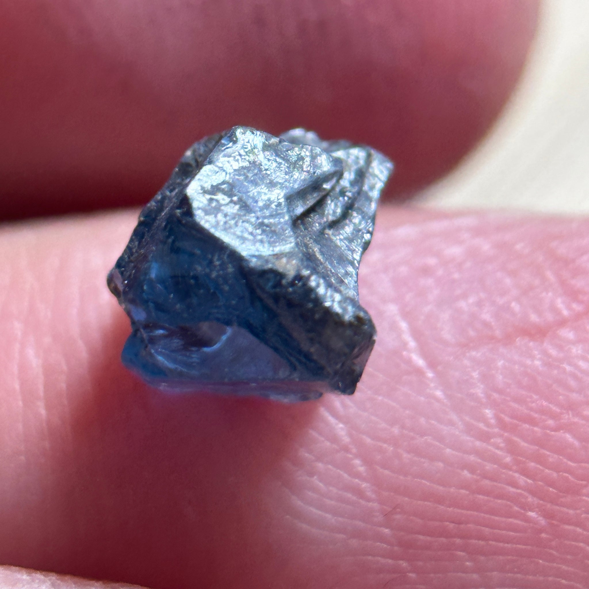 Cobalt Spinel, 2.20ct, Mahenge, Tanzania, Untreated Unheated, dividing cracks plus heavily included, specimen grade only
