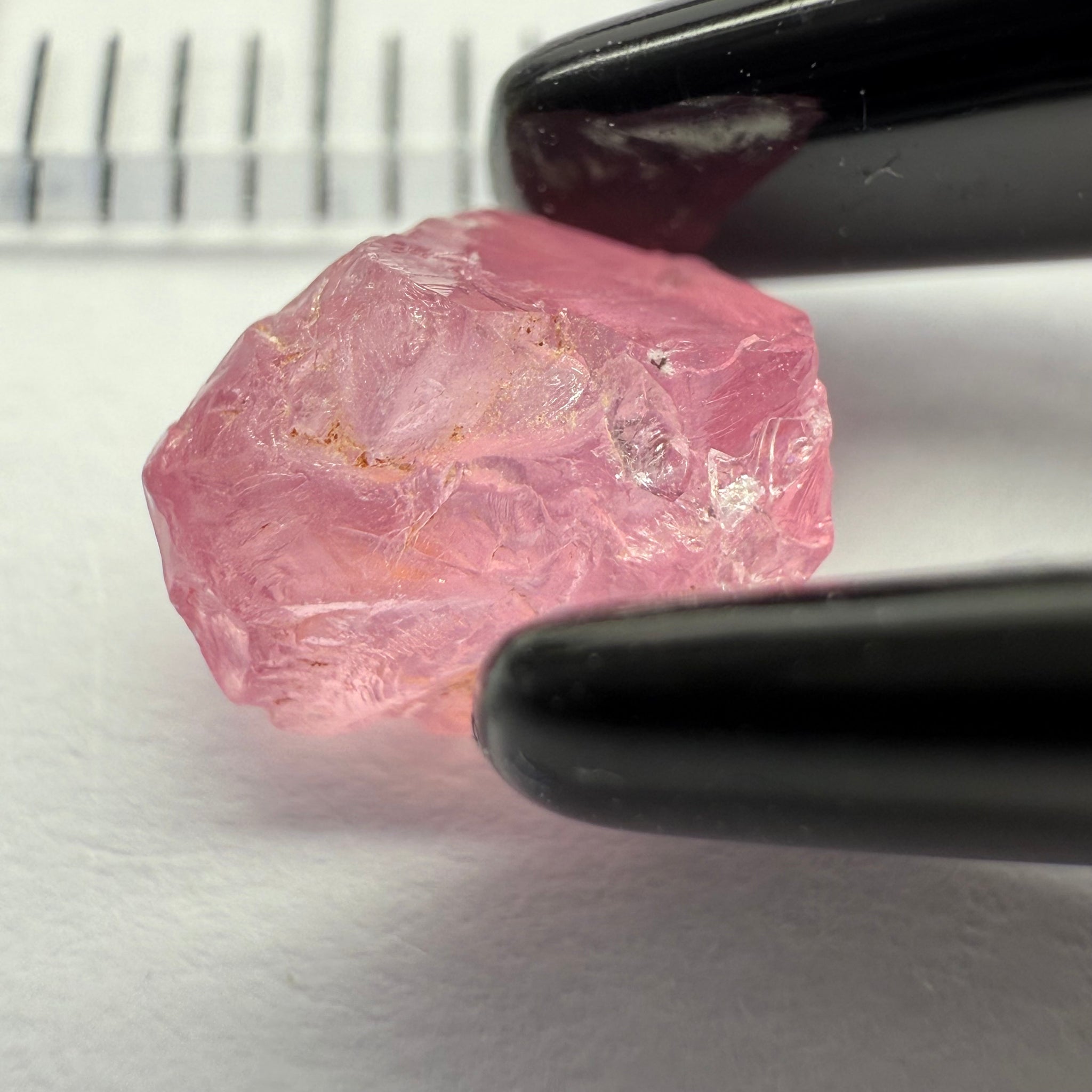 Pink Spinel, Baby Pink, 1.76ct, Tanzania, Untreated Unheated, slight inclusion on the outer skin, comes off on preform, rest just silky