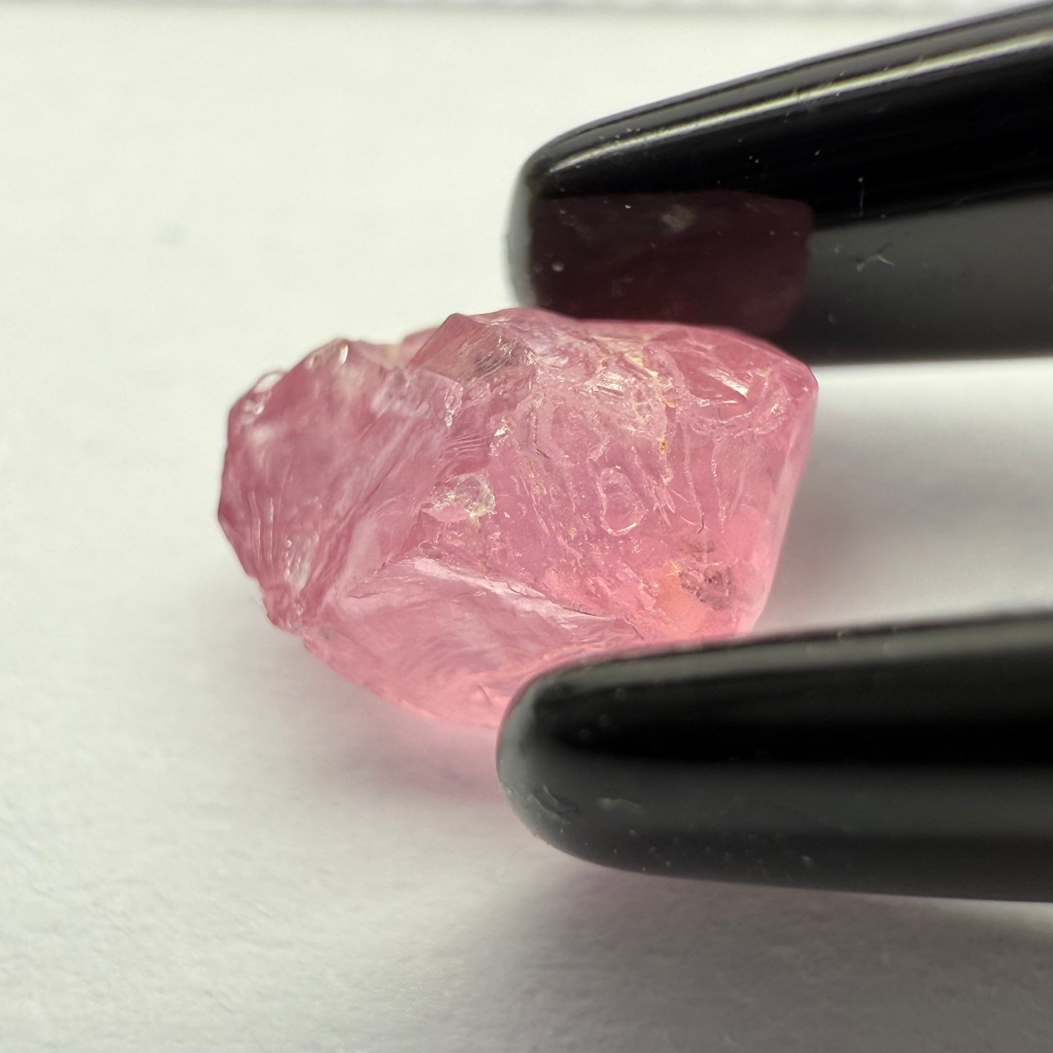 Pink Spinel, Baby Pink, 1.76ct, Tanzania, Untreated Unheated, slight inclusion on the outer skin, comes off on preform, rest just silky