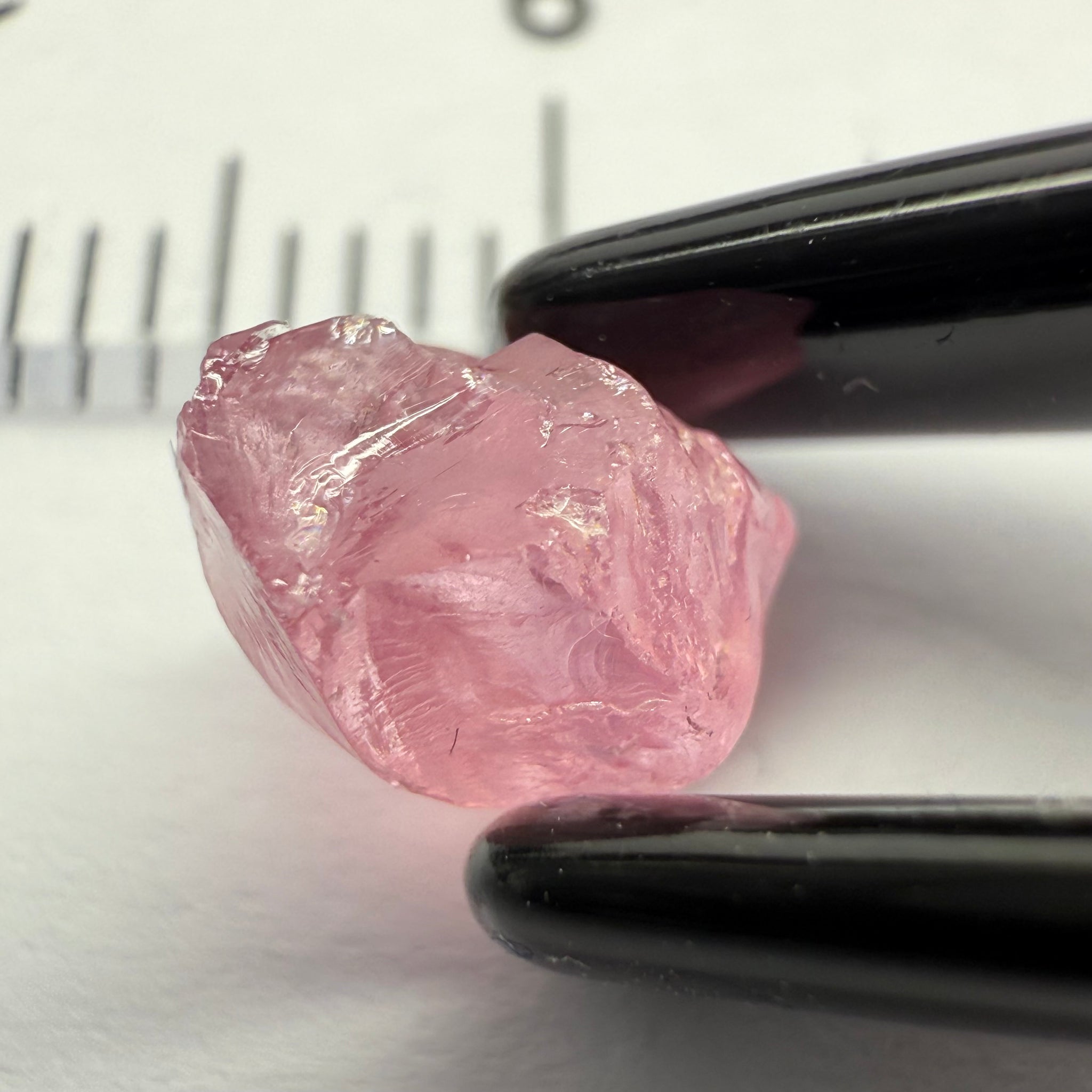 Pink Spinel, Baby Pink, 1.76ct, Tanzania, Untreated Unheated, slight inclusion on the outer skin, comes off on preform, rest just silky