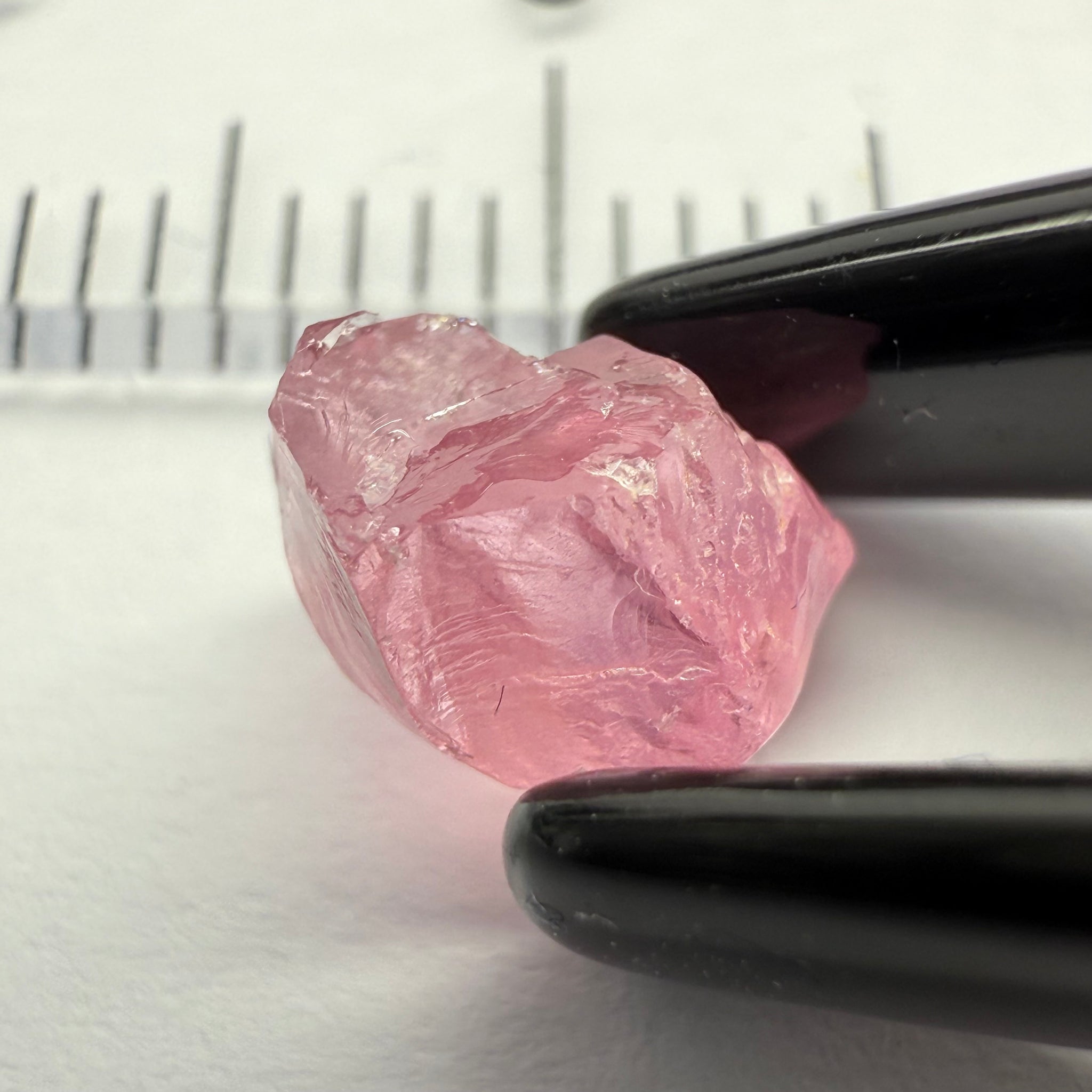 Pink Spinel, Baby Pink, 1.76ct, Tanzania, Untreated Unheated, slight inclusion on the outer skin, comes off on preform, rest just silky