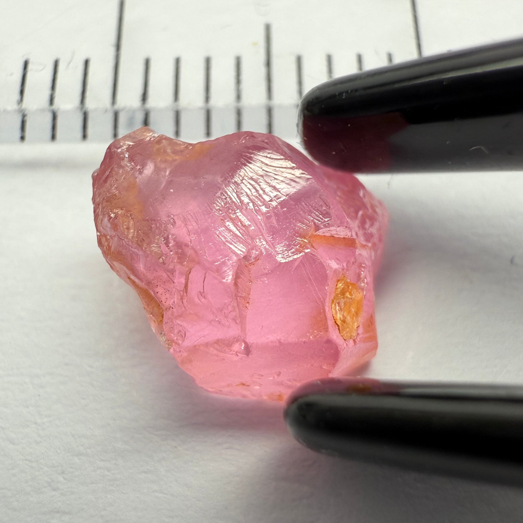 Pink Spinel, Baby Pink, 2.79ct, Tanzania, Untreated Unheated, slight inclusion on the outer skin, comes off on preform, rest just silky