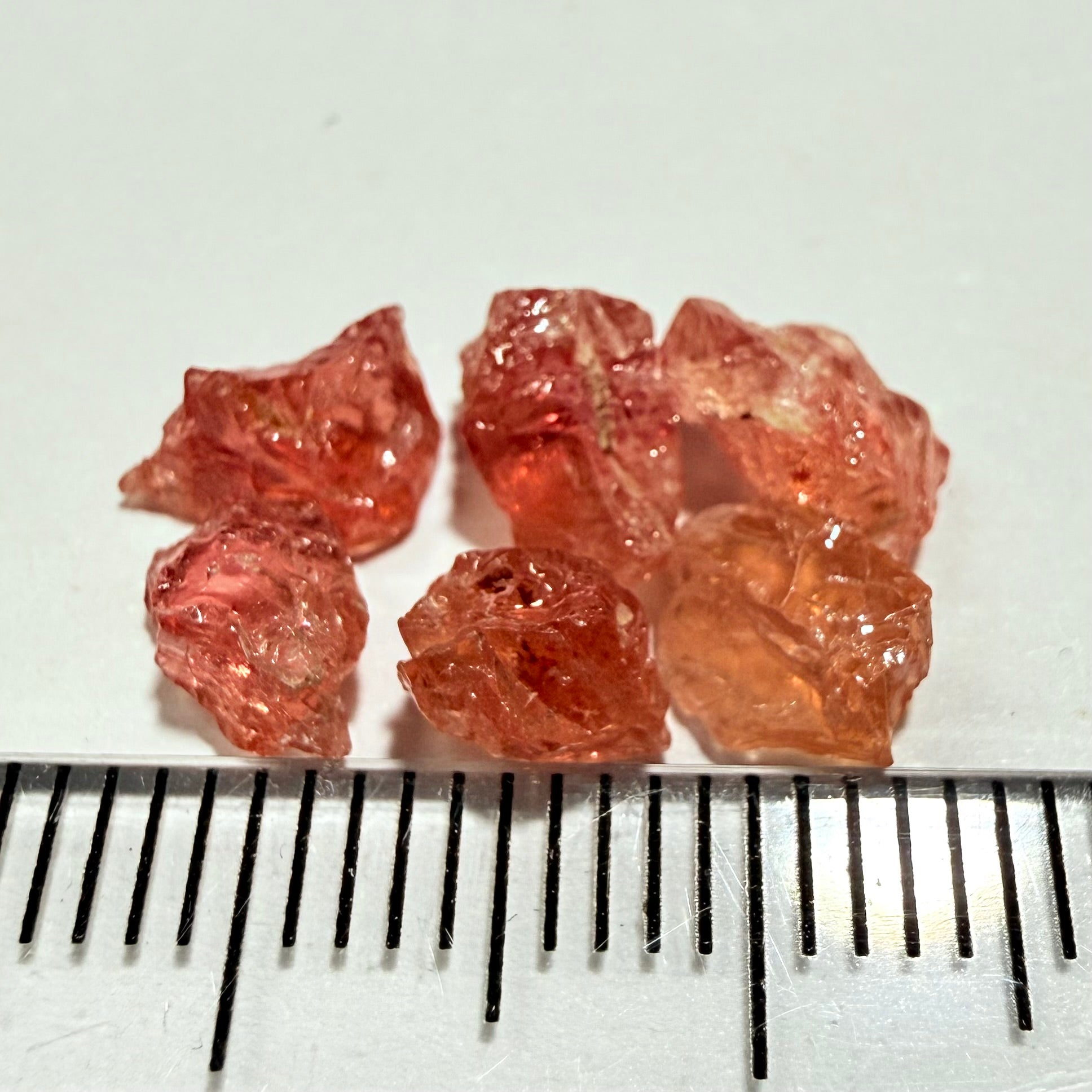 Umba Padparadscha Sapphire Lot, 5.91ct, Umba Valley, Tanzania, Untreated Unheated, Si-vs, 0.98ct, average size. Tiny stones