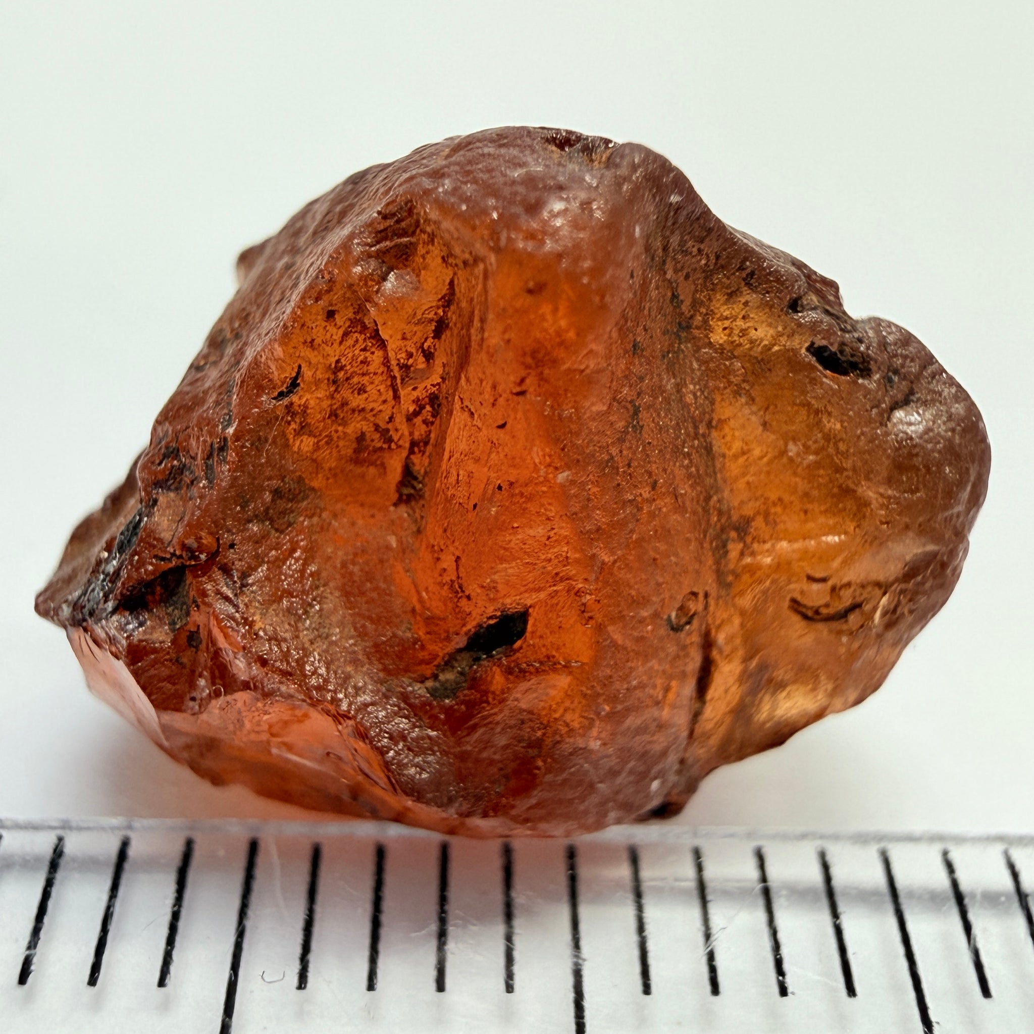 Malaya Garnet, 10.80ct, Tanzania, Untreated Unheated, no inclusions, slight silk but challenging shape to cut, see pics