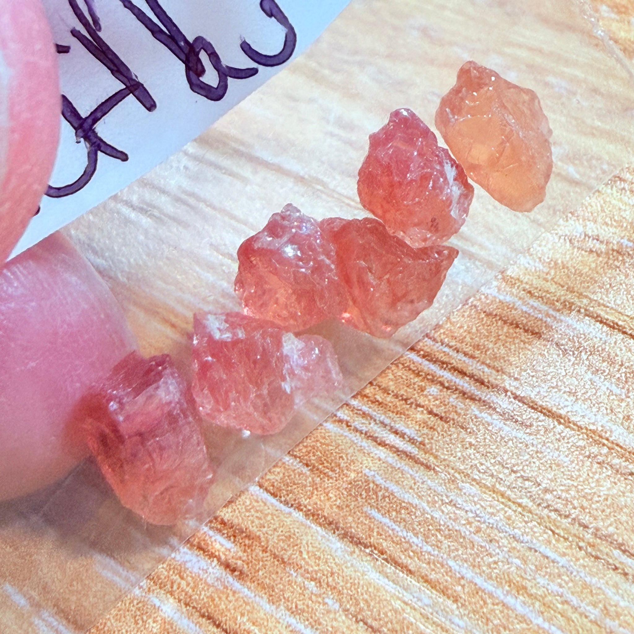 Umba Padparadscha Sapphire Lot, 5.91ct, Umba Valley, Tanzania, Untreated Unheated, Si-vs, 0.98ct, average size. Tiny stones