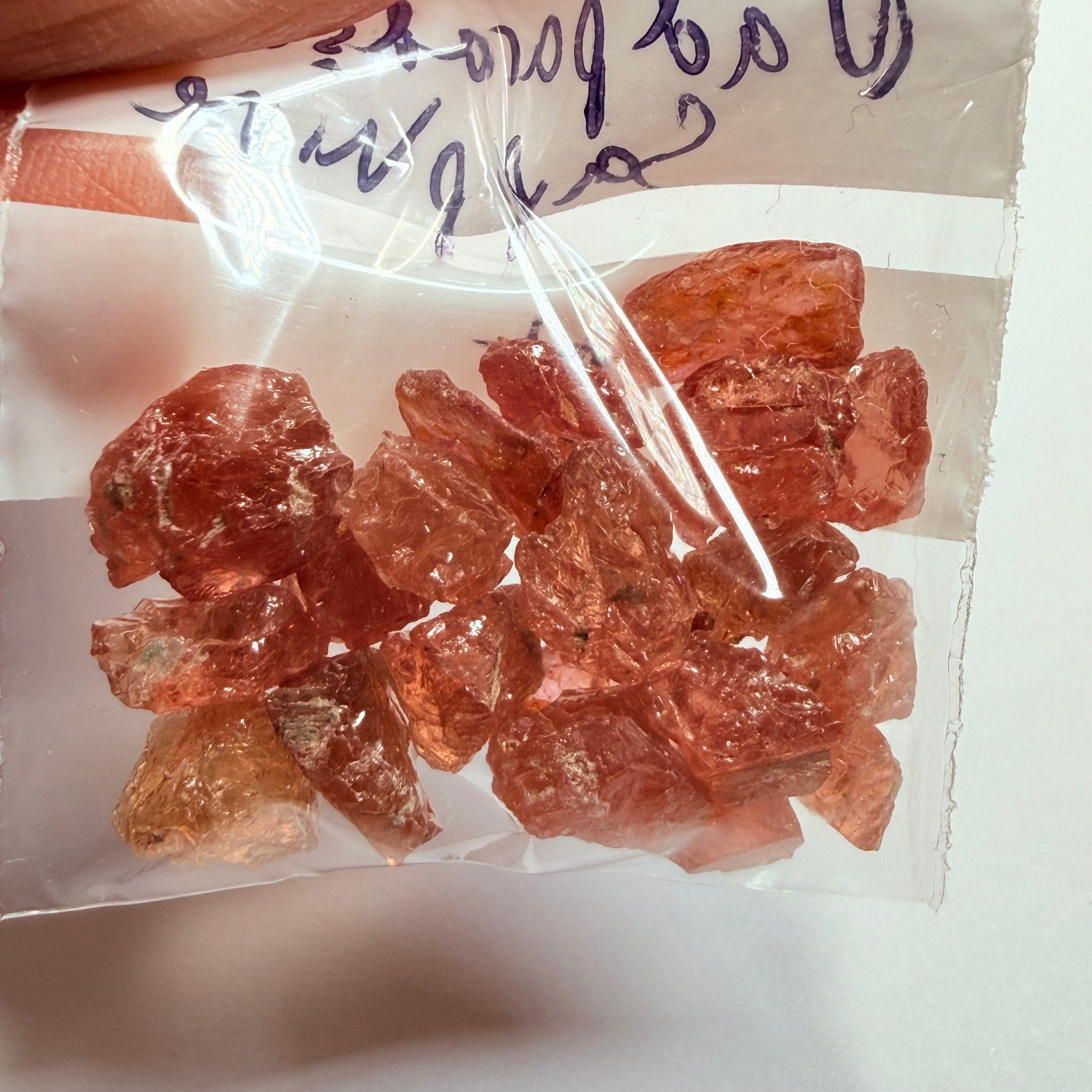 Umba Padparadscha Sapphire Lot, 36.23ct, Umba Valley, Tanzania, Untreated Unheated, all included so not for faceting. But great for setting in jewellery as is