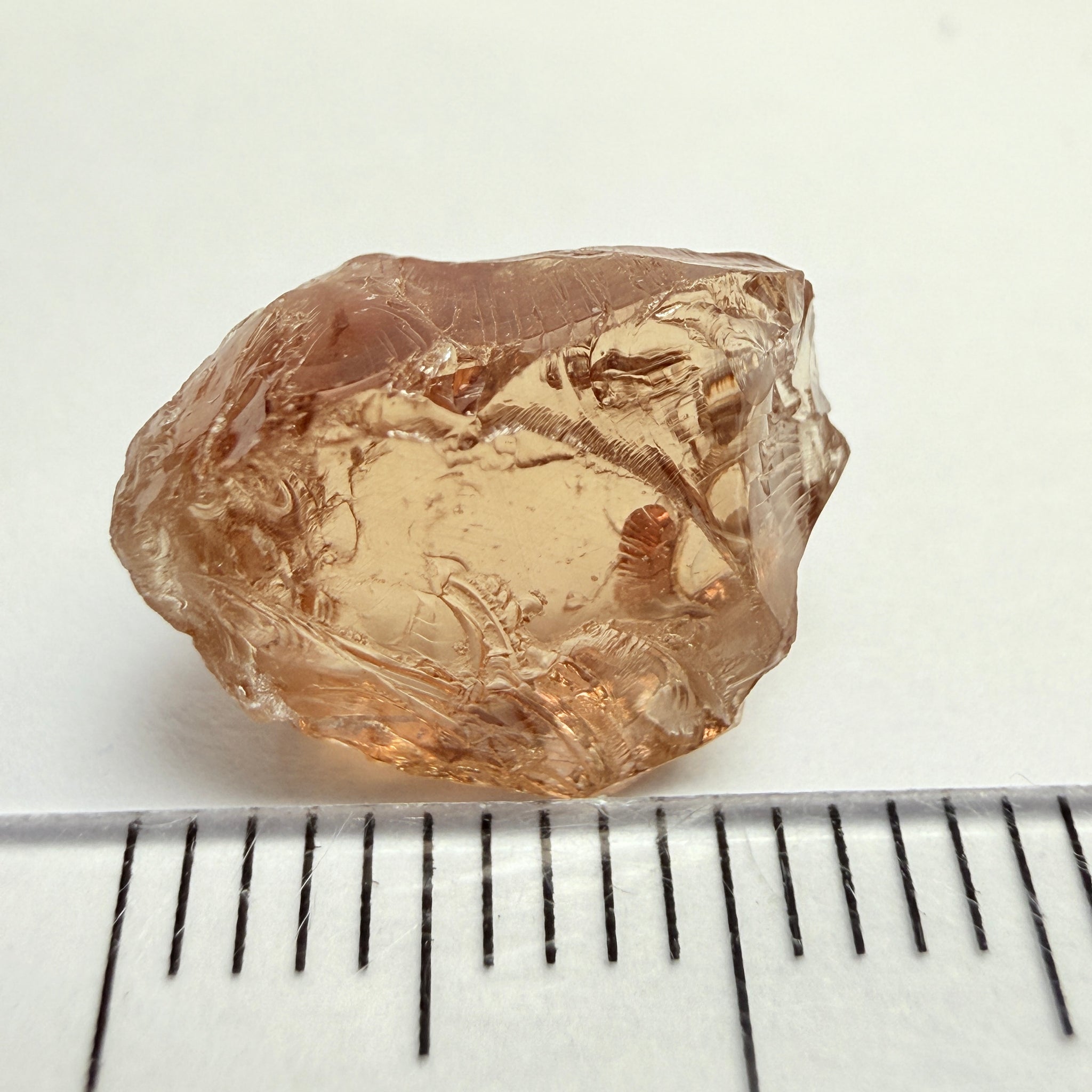 Malaya Garnet, 6.44ct, Tanzania, Untreated Unheated, inclusion on the outside, see marked circle, rest faint needles, shape flattish, see pics