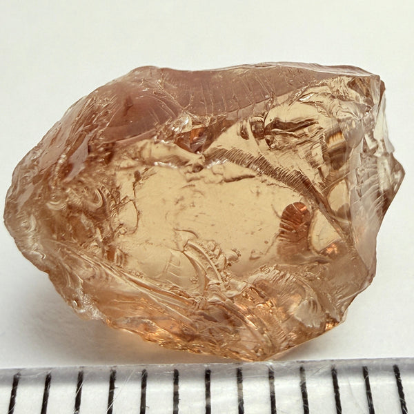 Malaya Garnet, 6.44ct, Tanzania, Untreated Unheated, inclusion on the outside, see marked circle, rest faint needles, shape flattish, see pics