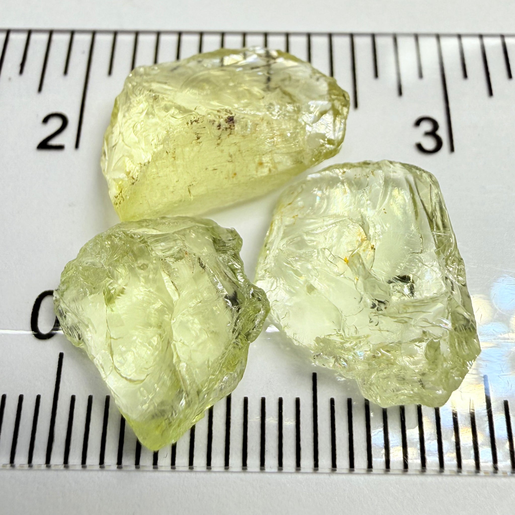 Heliodor, 16.95ct Lot, 3pcs, Loliondo, Tanzania, Untreated Unheated, flats, vvs-if, great for setting as is or tablet/portrait cuts