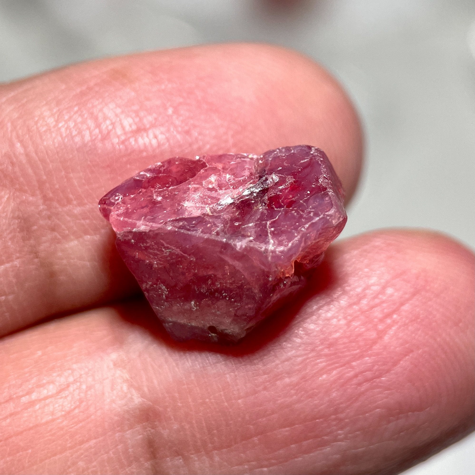 14.19Ct Mahenge Spinel Crystal Tanzania Untreated Unheated. 15.5 X 10 8.5 Mm. Gem Portion.