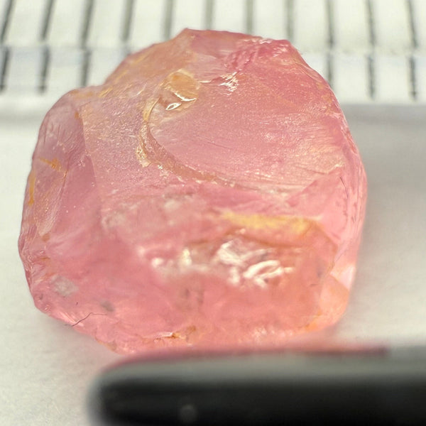 Pink Spinel, Baby Pink, 2.17ct, Tanzania, Untreated Unheated, included stone, set into jewellery as is, setting idea of what it would look like in a ring is shown