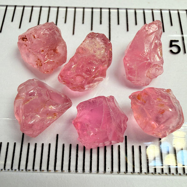 Spinel Lot, 15.00ct, Tanzania, Untreated Unheated, slightly silky, 2.14ct-3.18ct
