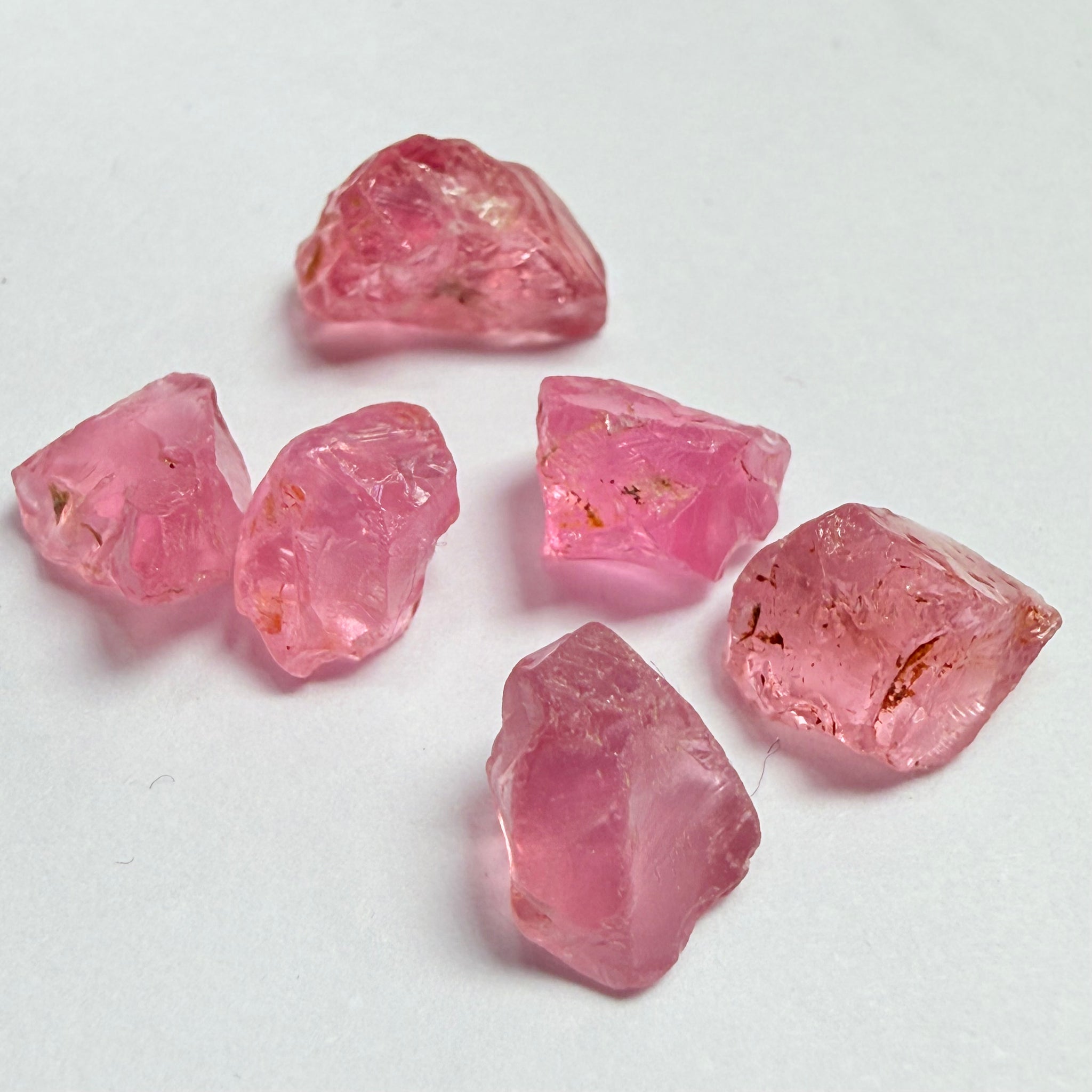 Spinel Lot, 15.00ct, Tanzania, Untreated Unheated, slightly silky, 2.14ct-3.18ct