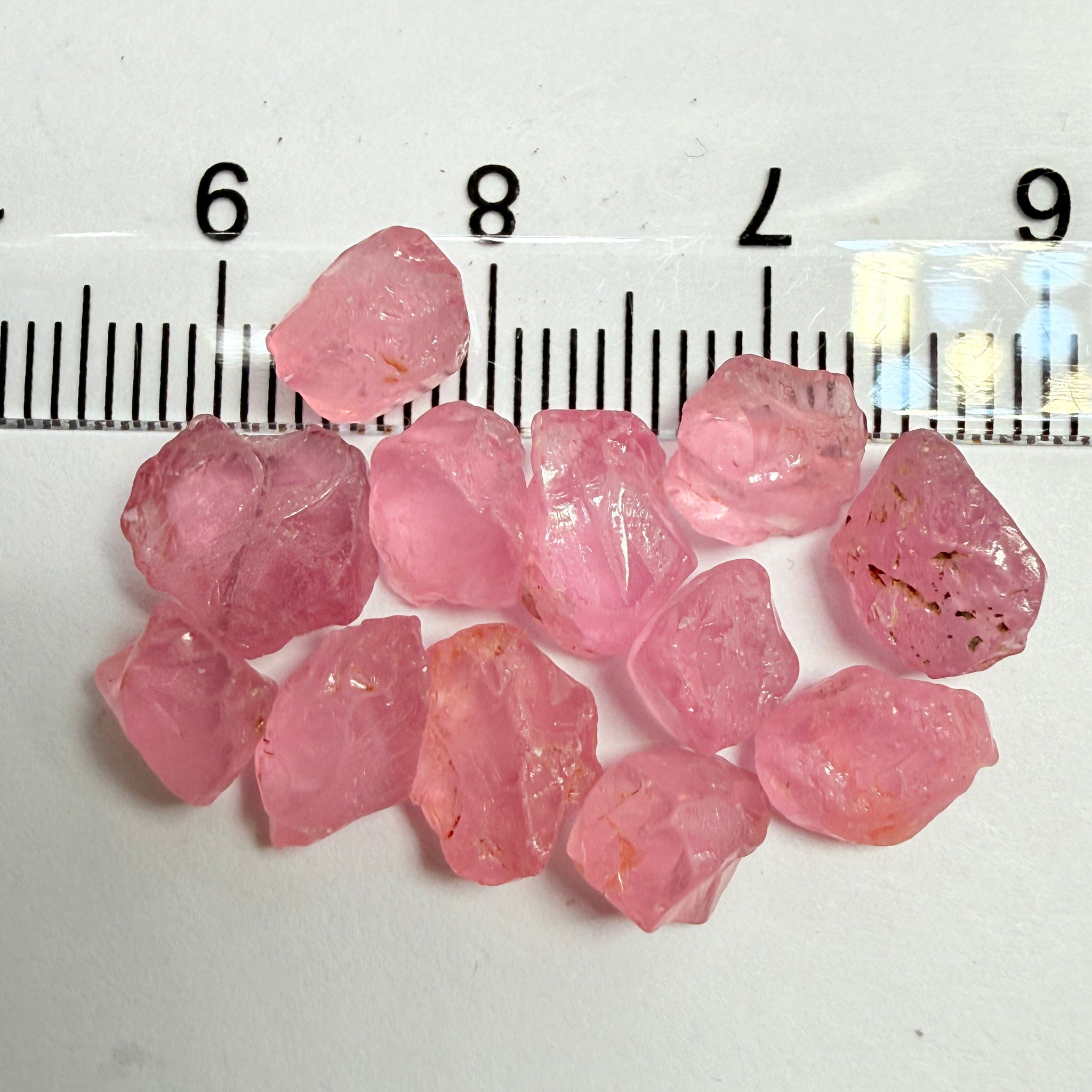 Spinel Lot, 22.70ct, Tanzania, Untreated Unheated, slightly silky, 1.63ct-2.52ct