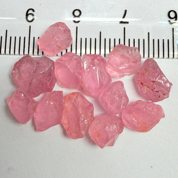 Spinel Lot, 22.70ct, Tanzania, Untreated Unheated, slightly silky, 1.63ct-2.52ct