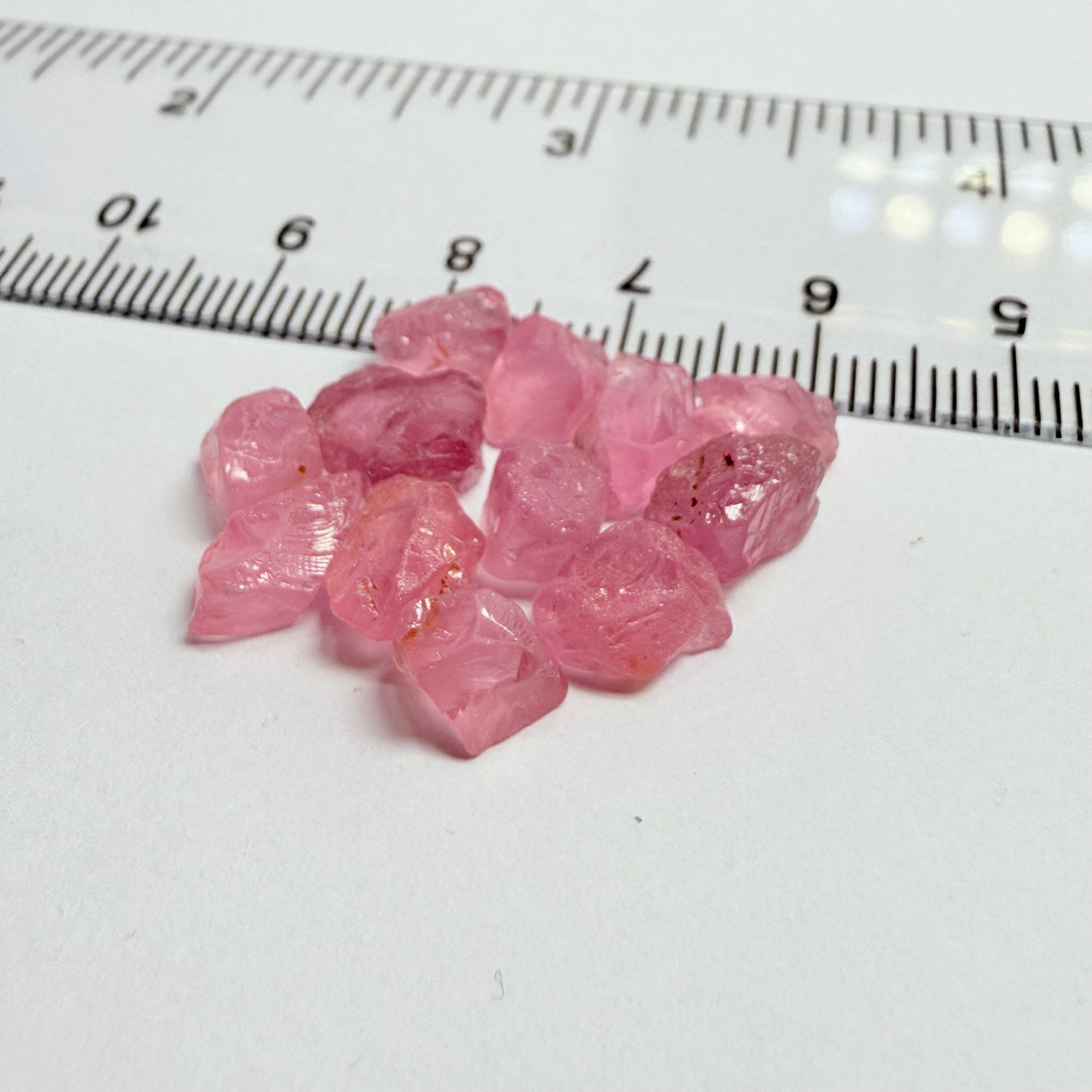 Spinel Lot, 22.70ct, Tanzania, Untreated Unheated, slightly silky, 1.63ct-2.52ct