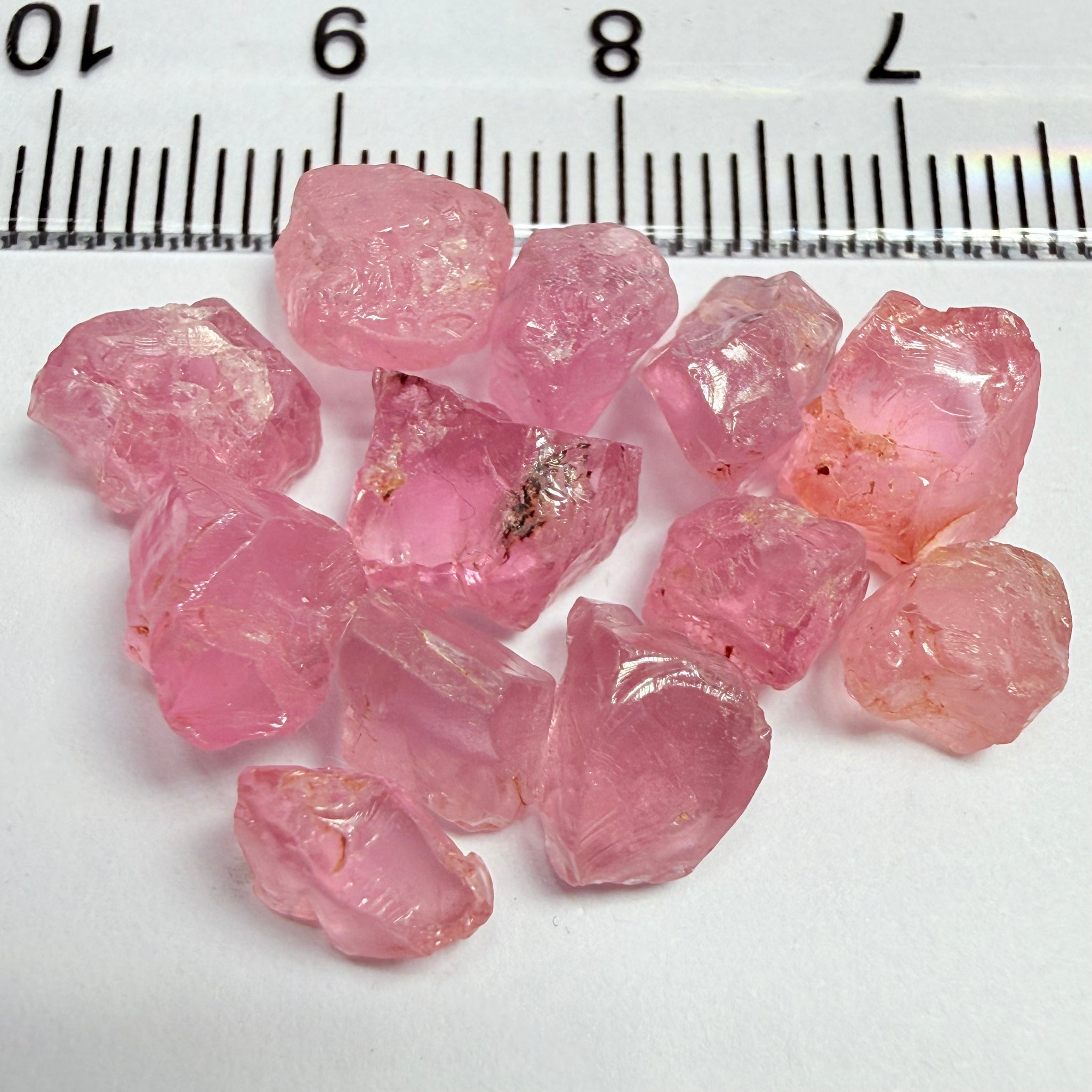 Spinel Lot, 26.59ct, Tanzania, Untreated Unheated, slightly included to included stones, 1.46ct-2.74ct