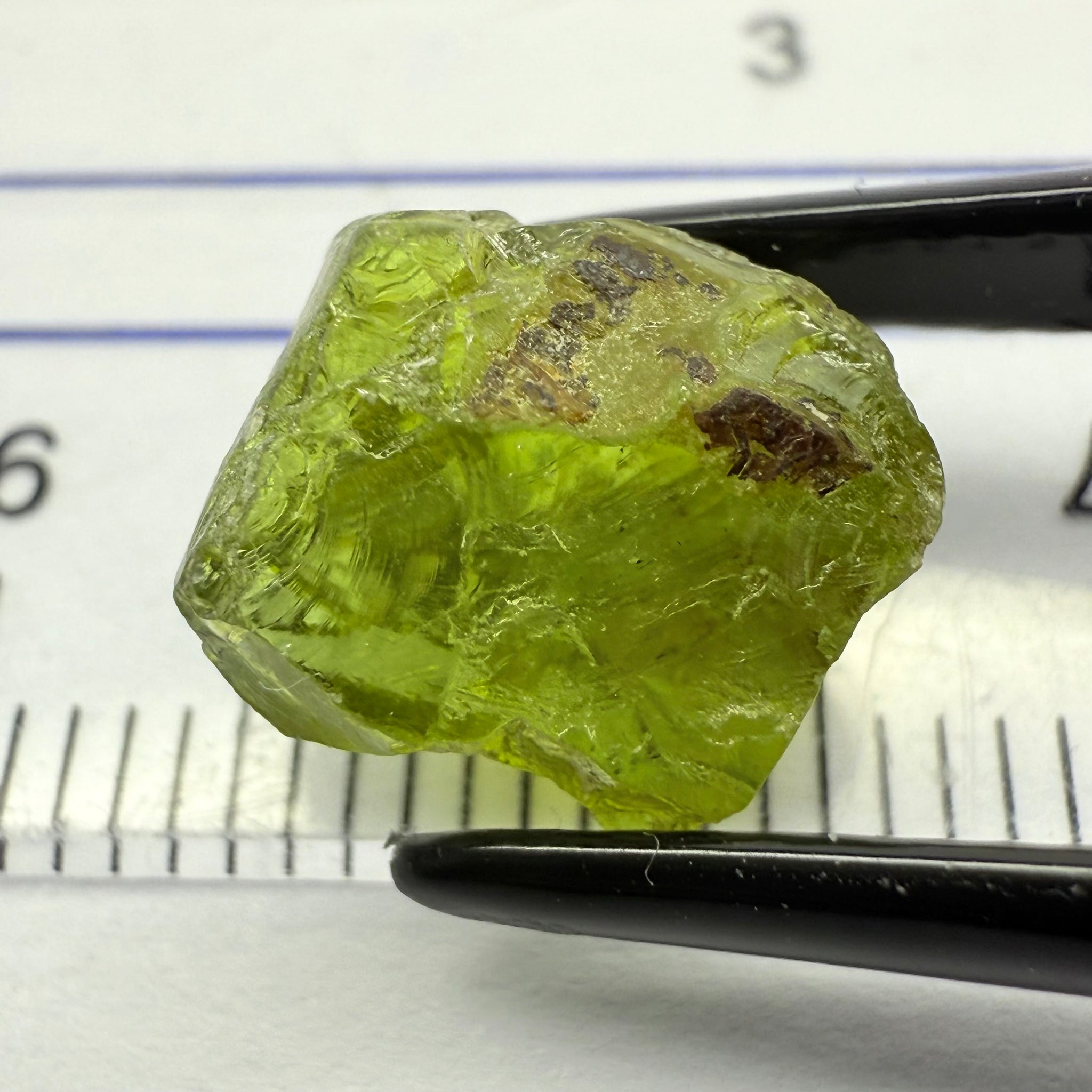 Peridot, 5.57ct, Dodoma, Tanzania, Untreated Unheated, Slightly Included - included