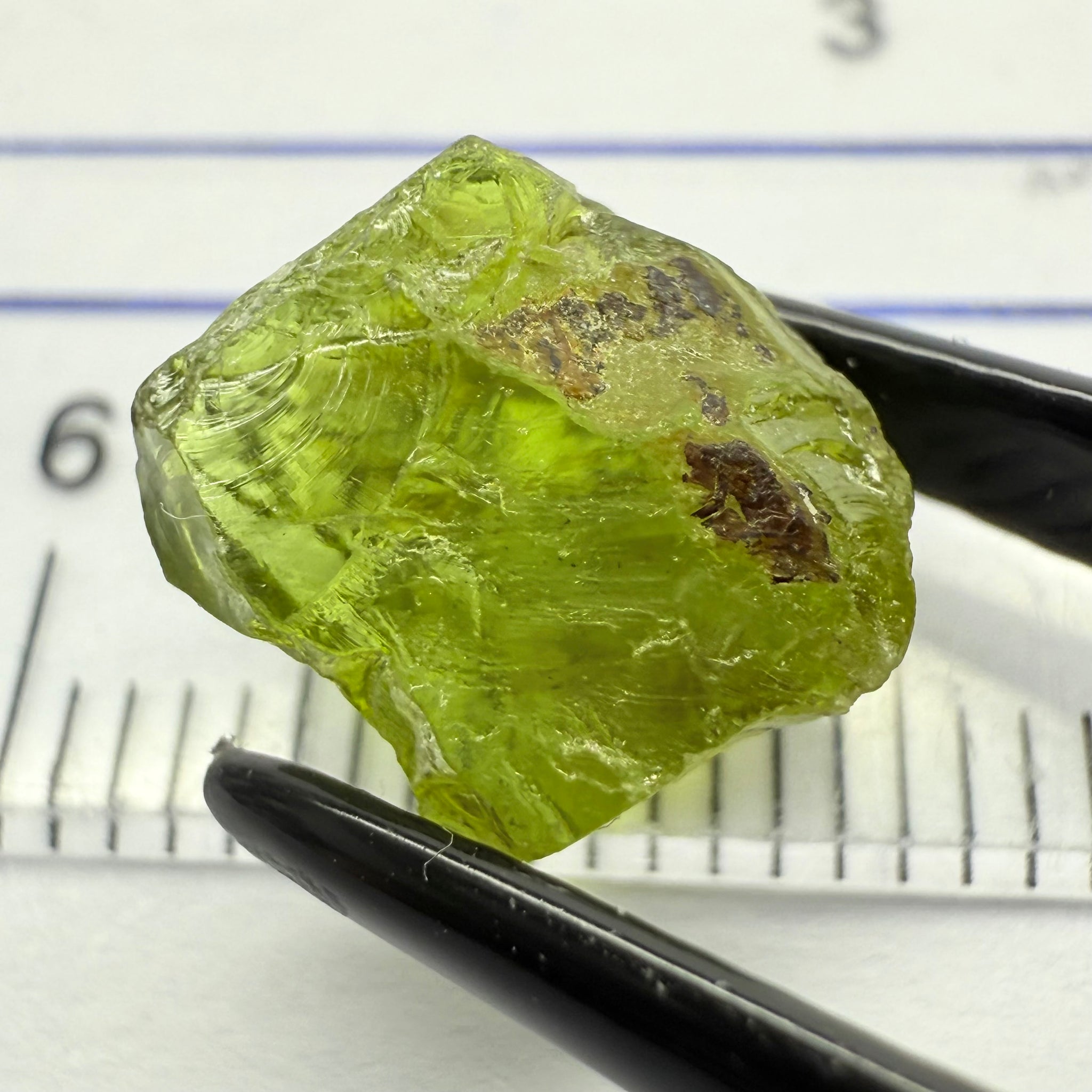 Peridot, 5.57ct, Dodoma, Tanzania, Untreated Unheated, Slightly Included - included