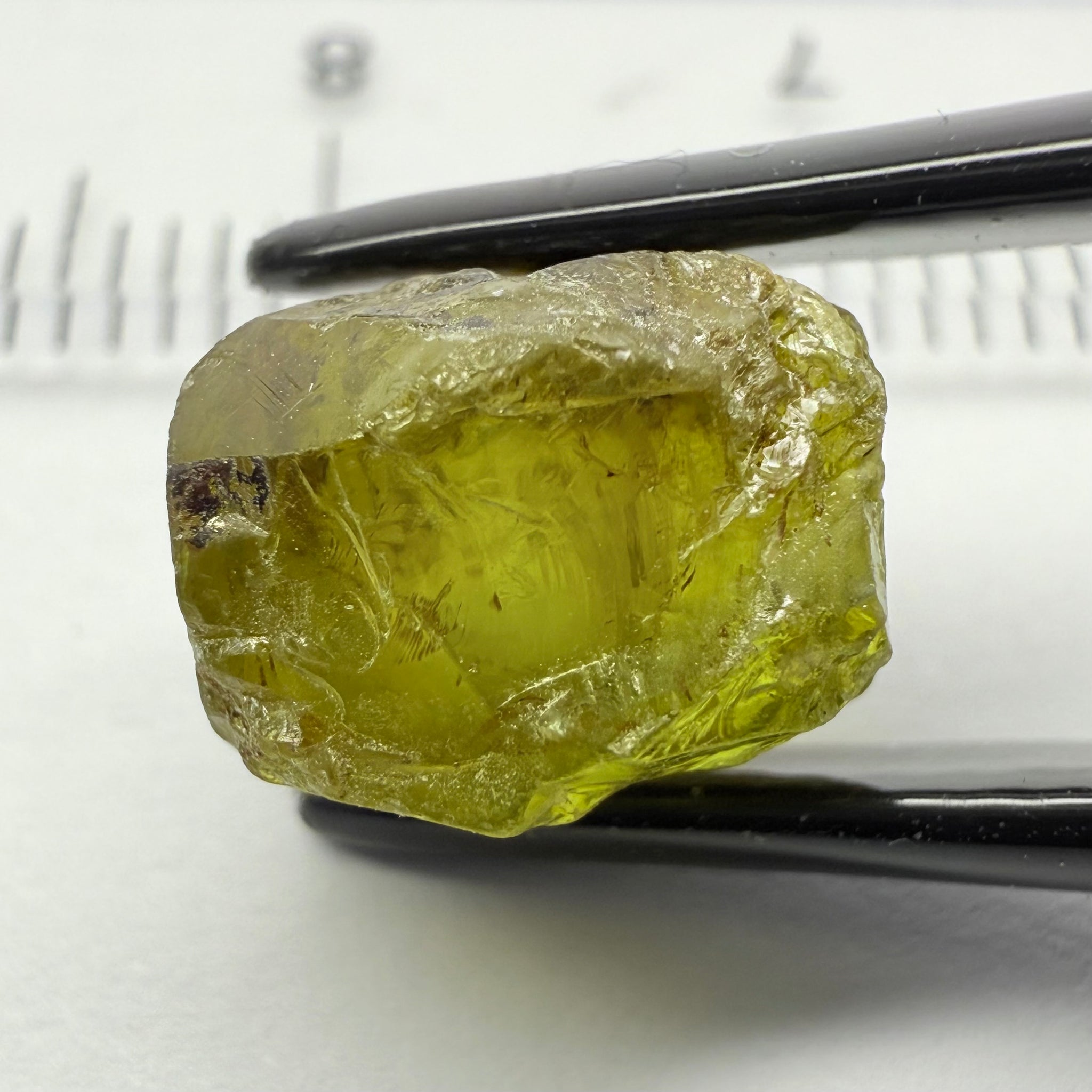 Peridot, 5.92ct, Dodoma, Tanzania, Untreated Unheated, Slightly Included - included