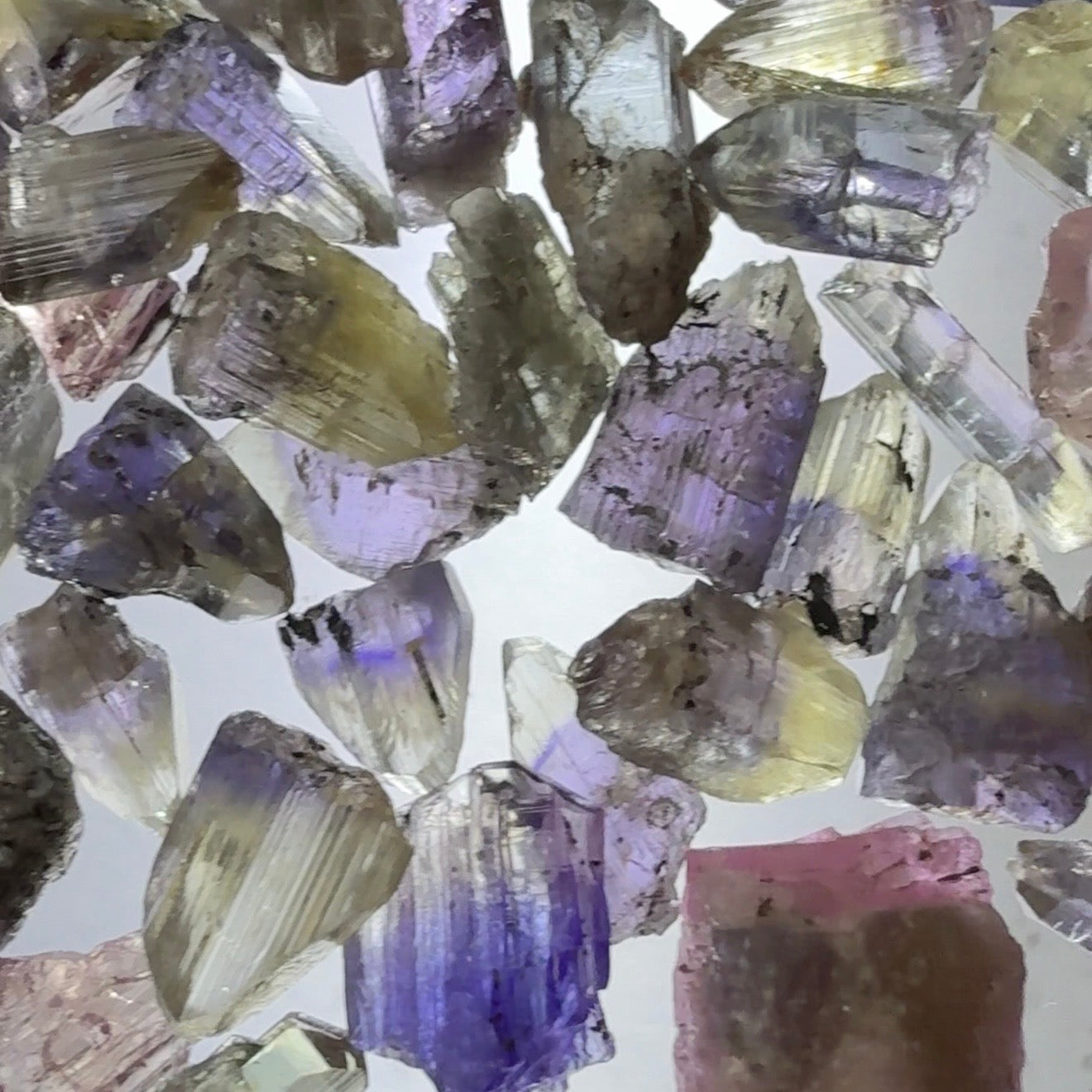 Tanzanite Crystals Lot, 255ct / 51.00gm parcel, 1-15ct sizes, Tanzania, Unheated Untreated