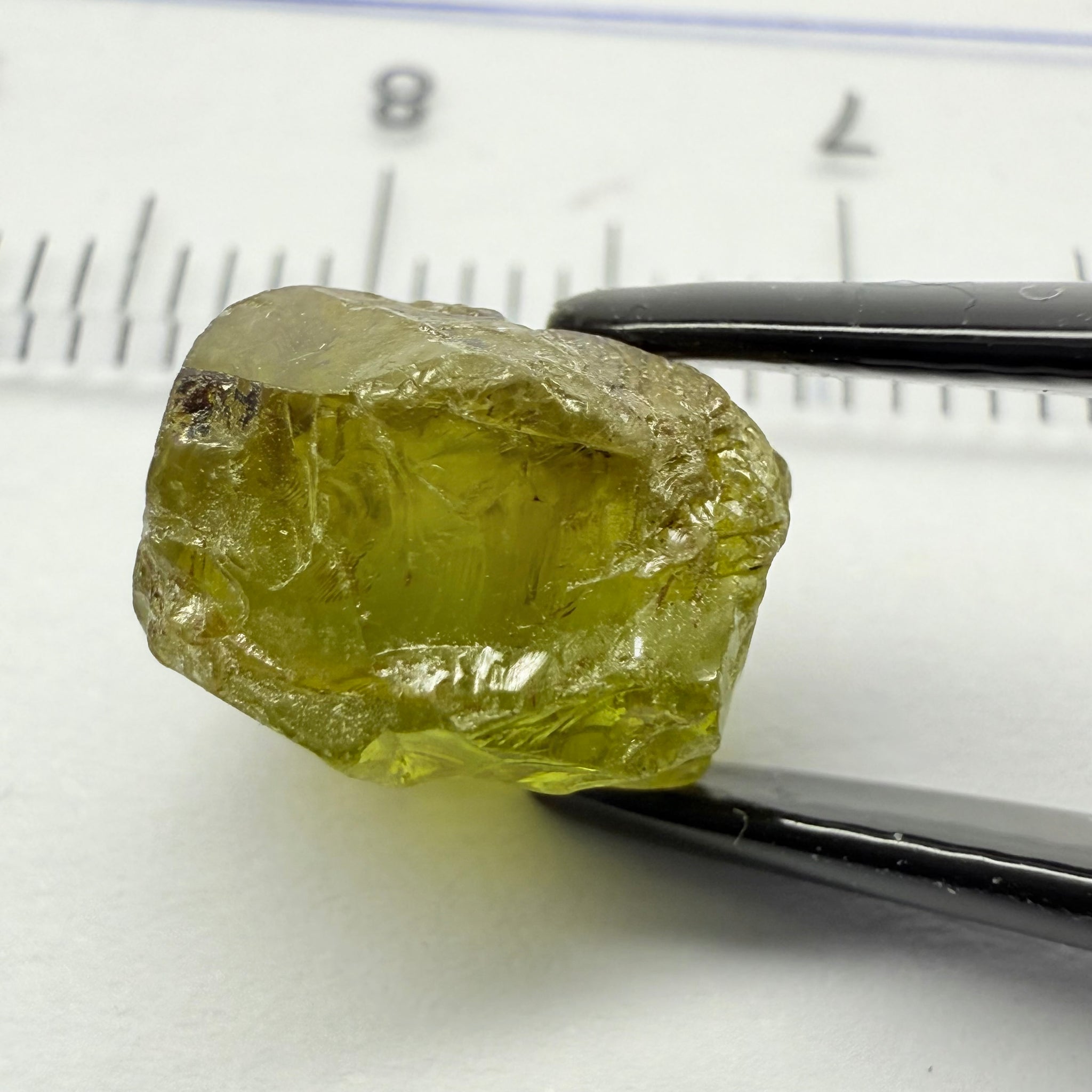 Peridot, 5.92ct, Dodoma, Tanzania, Untreated Unheated, Slightly Included - included