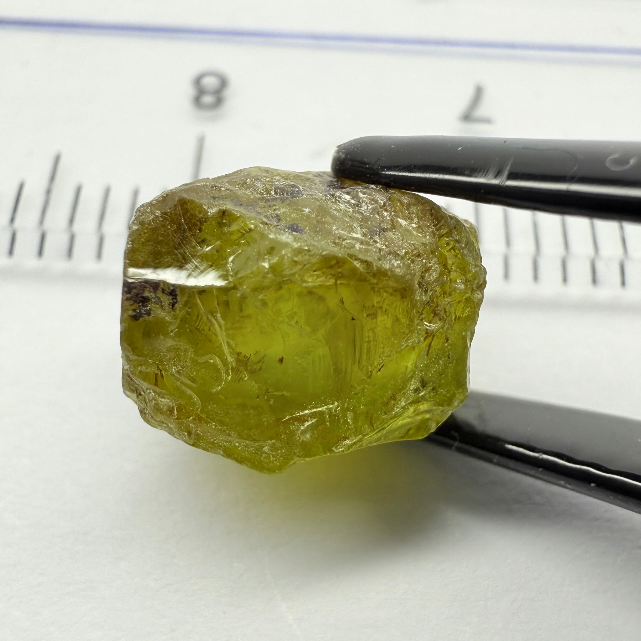 Peridot, 5.92ct, Dodoma, Tanzania, Untreated Unheated, Slightly Included - included