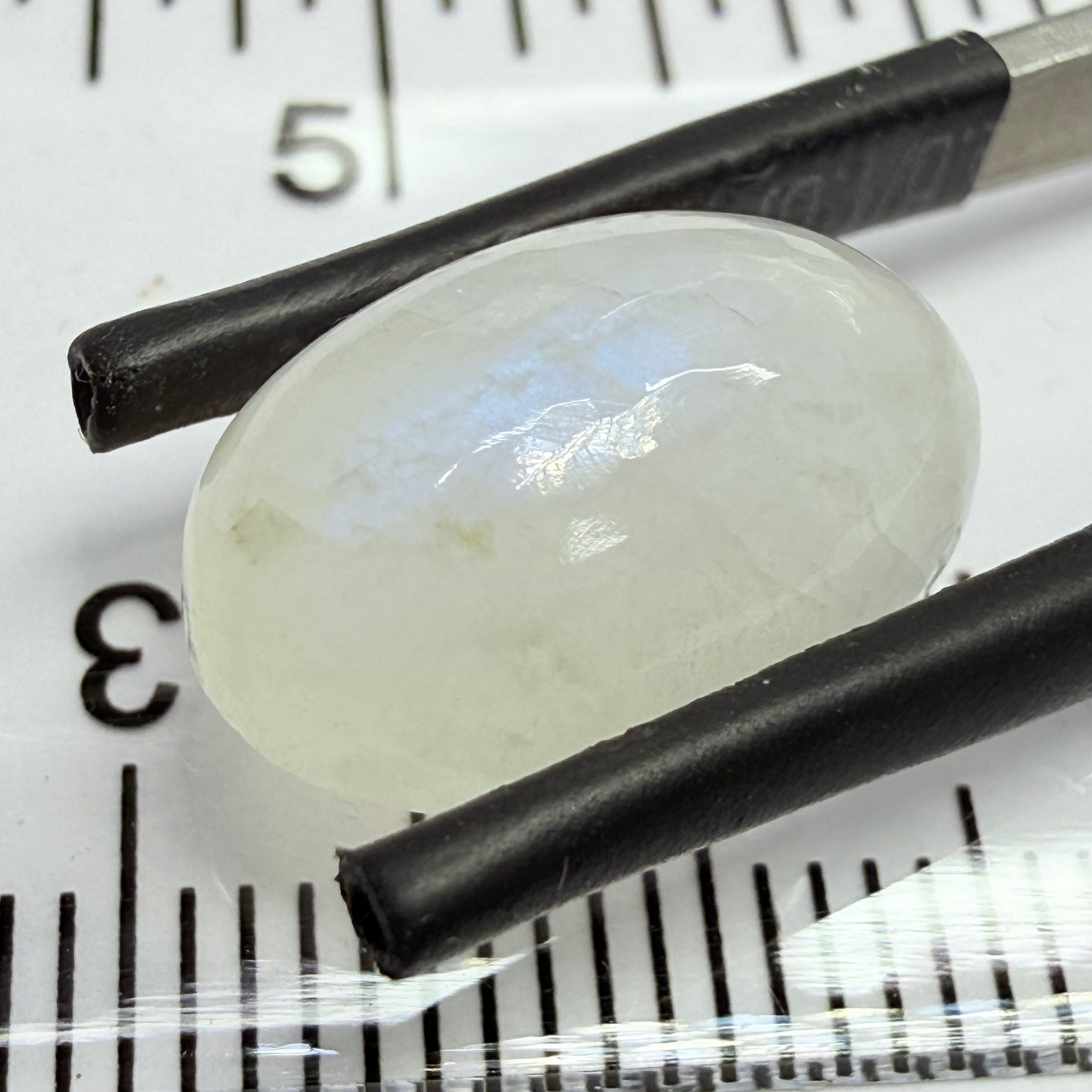Blue Sheen Moonstone Cabochon, 6.53ct, Tanzania, Untreated Unheated