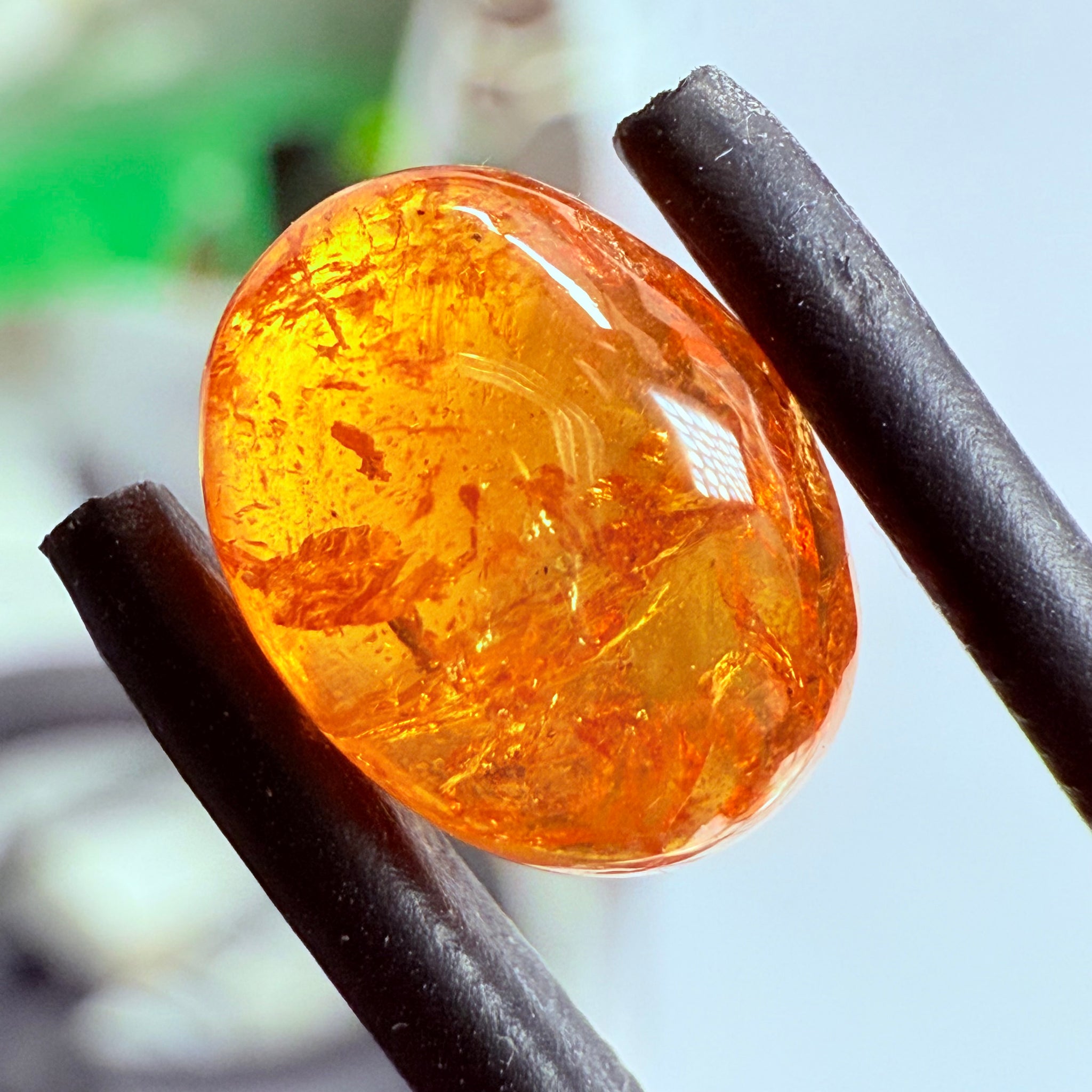 Mandarin Spessartite Cabochon, 4.27ct, Loliondo, Tanzania, Untreated Unheated