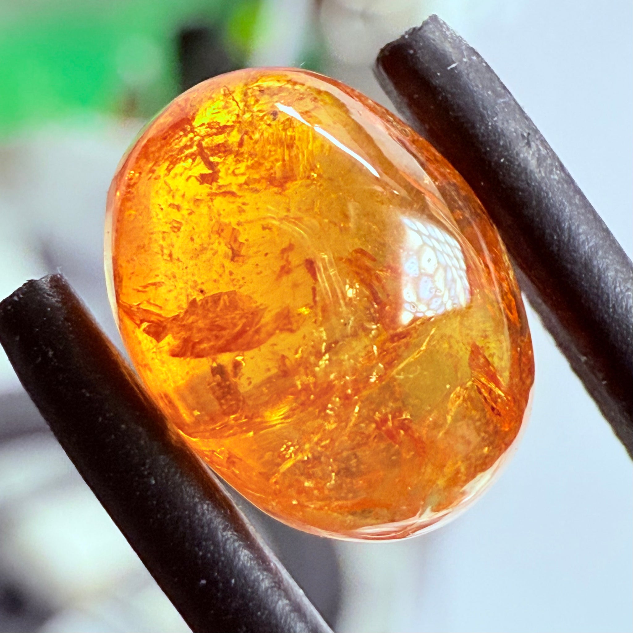 Mandarin Spessartite Cabochon, 4.27ct, Loliondo, Tanzania, Untreated Unheated