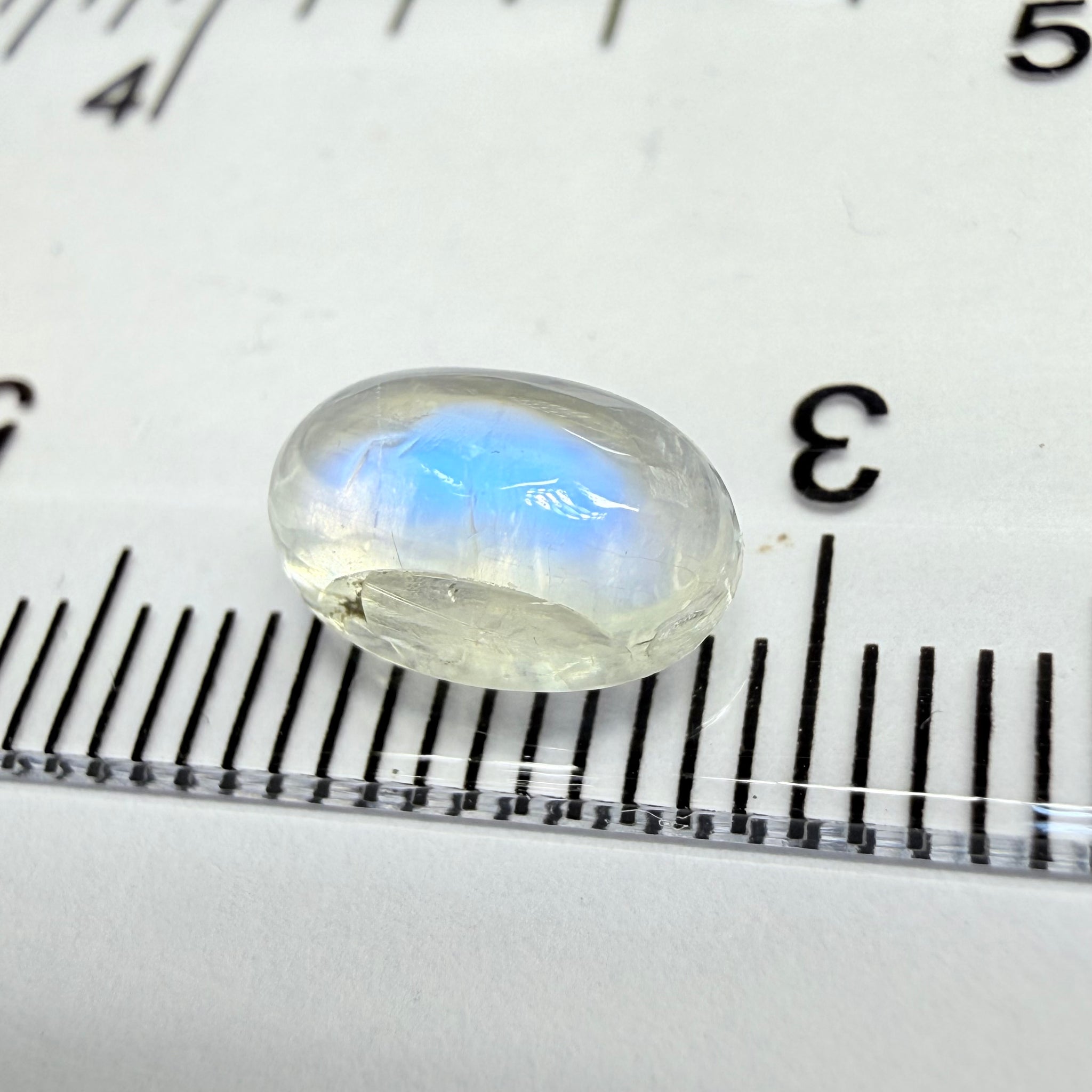 Blue Sheen Moonstone Cabochon, 1.79ct, Tanzania, Untreated Unheated