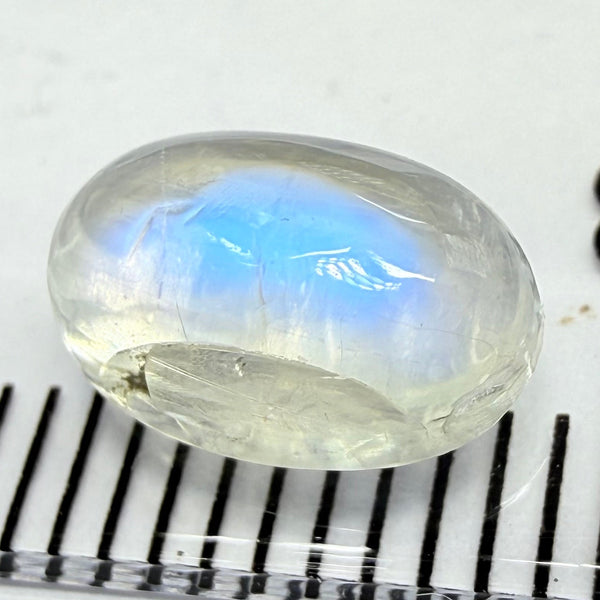 Blue Sheen Moonstone Cabochon, 1.79ct, Tanzania, Untreated Unheated