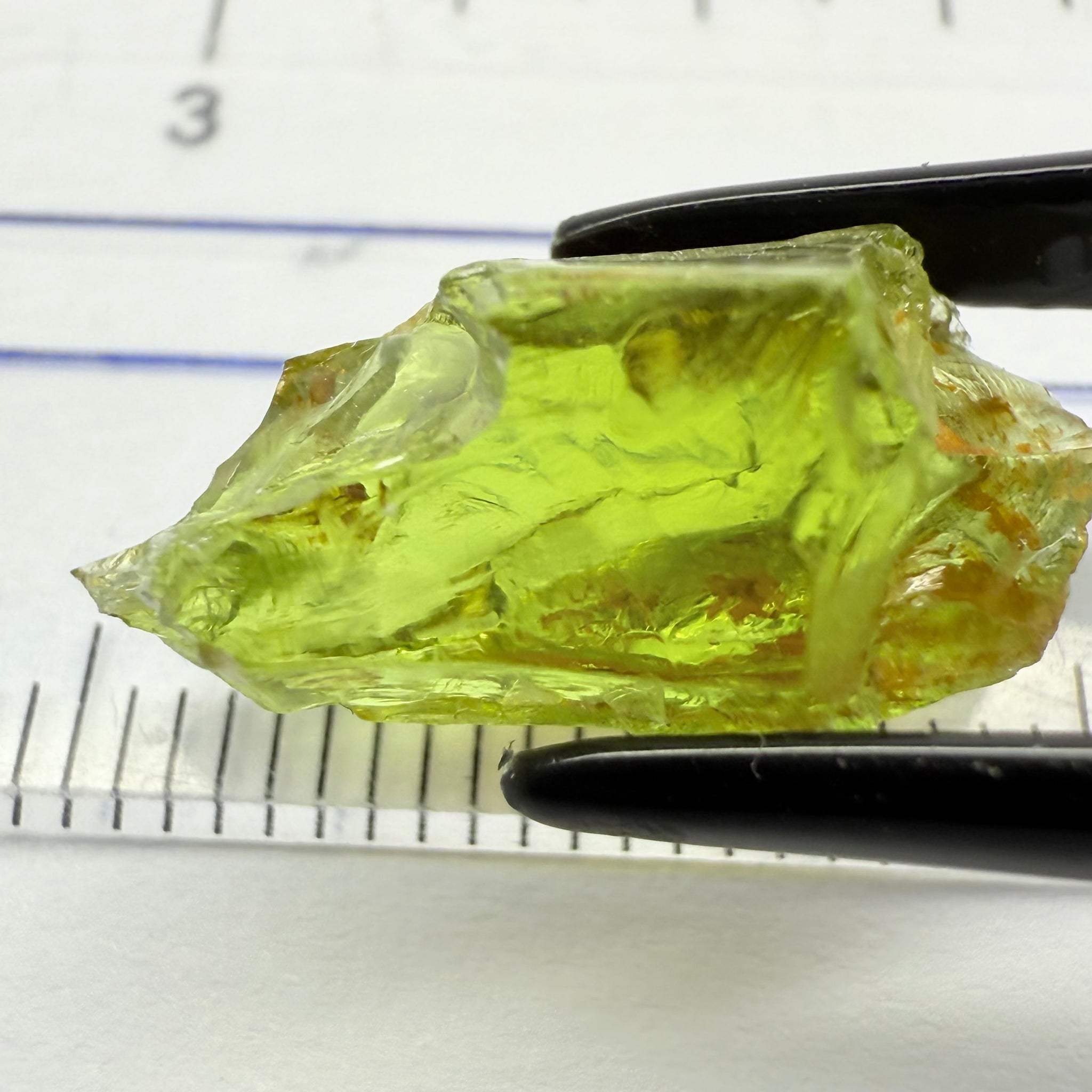 Peridot, 8.41ct, Dodoma, Tanzania, Untreated Unheated, just silky fine needling happening inside under a strong gemlight
