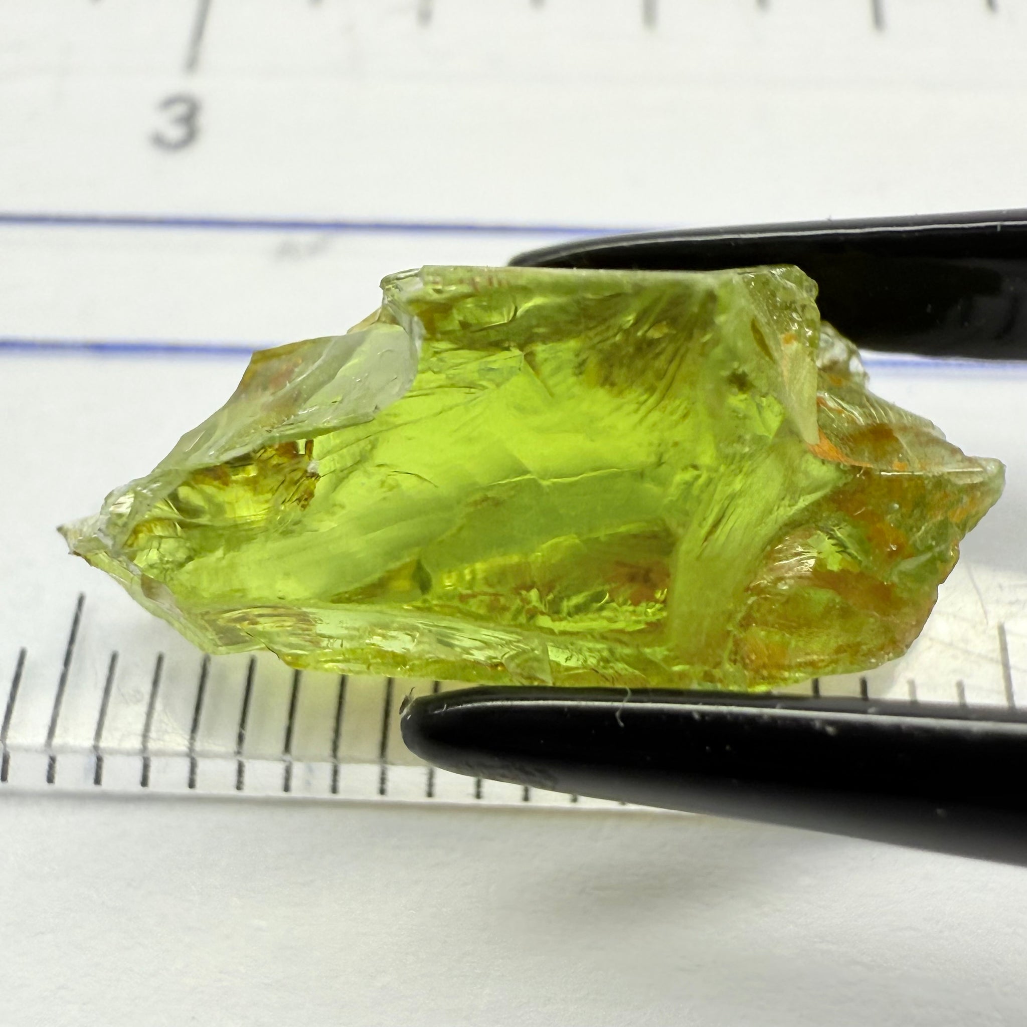 Peridot, 8.41ct, Dodoma, Tanzania, Untreated Unheated, just silky fine needling happening inside under a strong gemlight