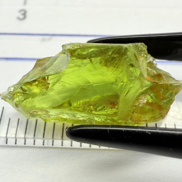 Peridot, 8.41ct, Dodoma, Tanzania, Untreated Unheated, just silky fine needling happening inside under a strong gemlight