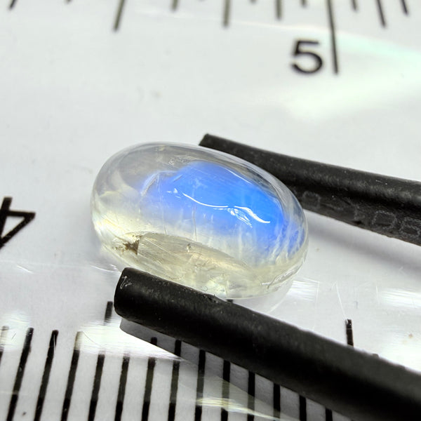 Blue Sheen Moonstone Cabochon, 1.79ct, Tanzania, Untreated Unheated