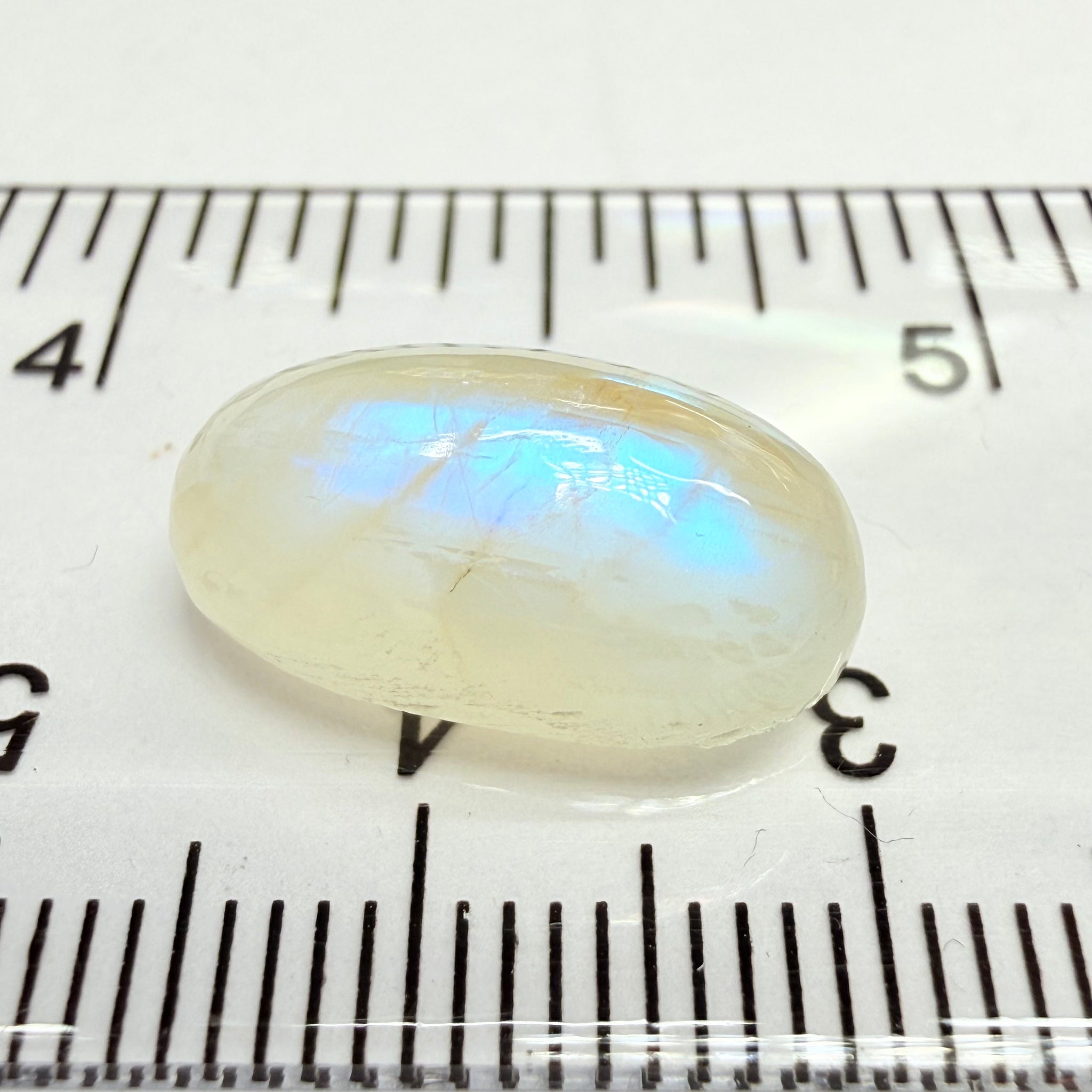 Blue Sheen Moonstone Cabochon, 7.84ct, Tanzania, Untreated Unheated