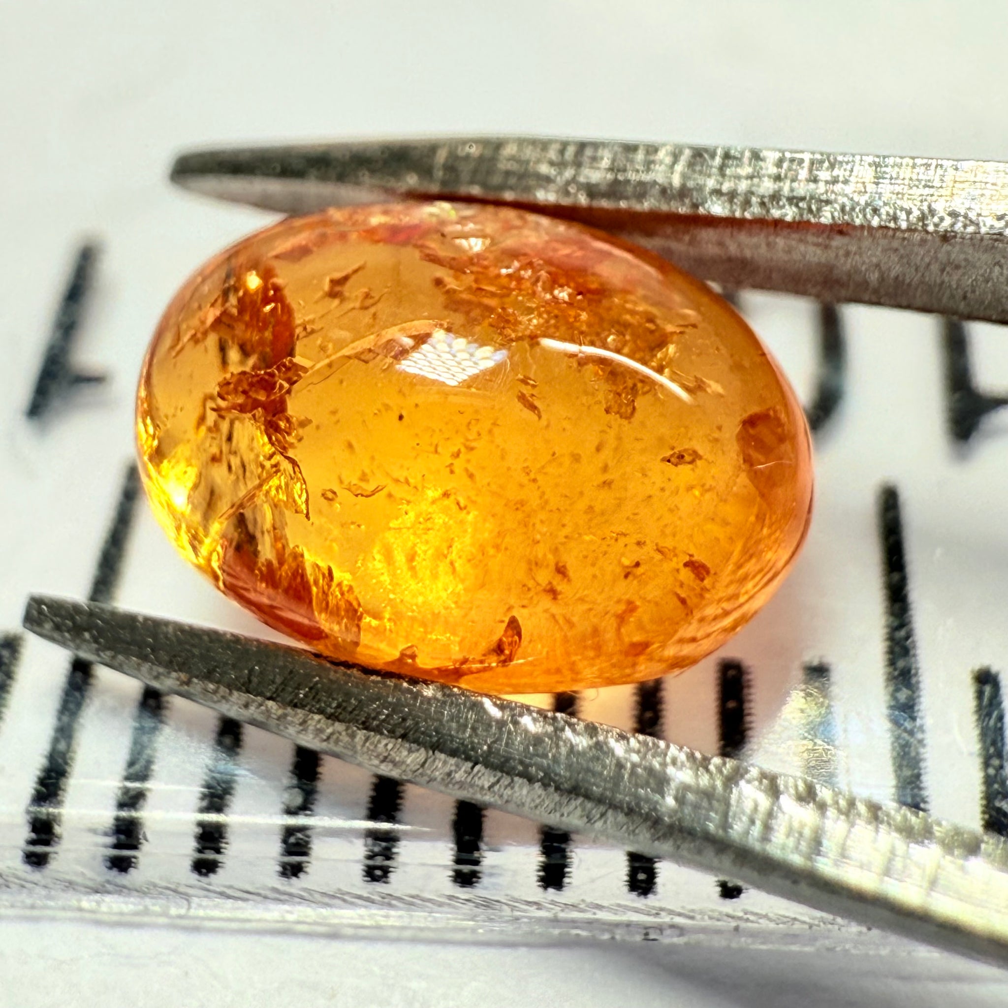 Mandarin Spessartite Cabochon, 1.73ct, Loliondo, Tanzania, Untreated Unheated