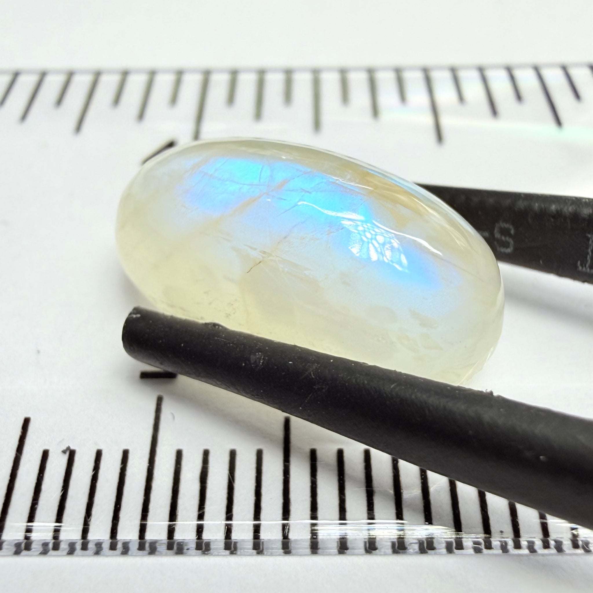 Blue Sheen Moonstone Cabochon, 7.84ct, Tanzania, Untreated Unheated